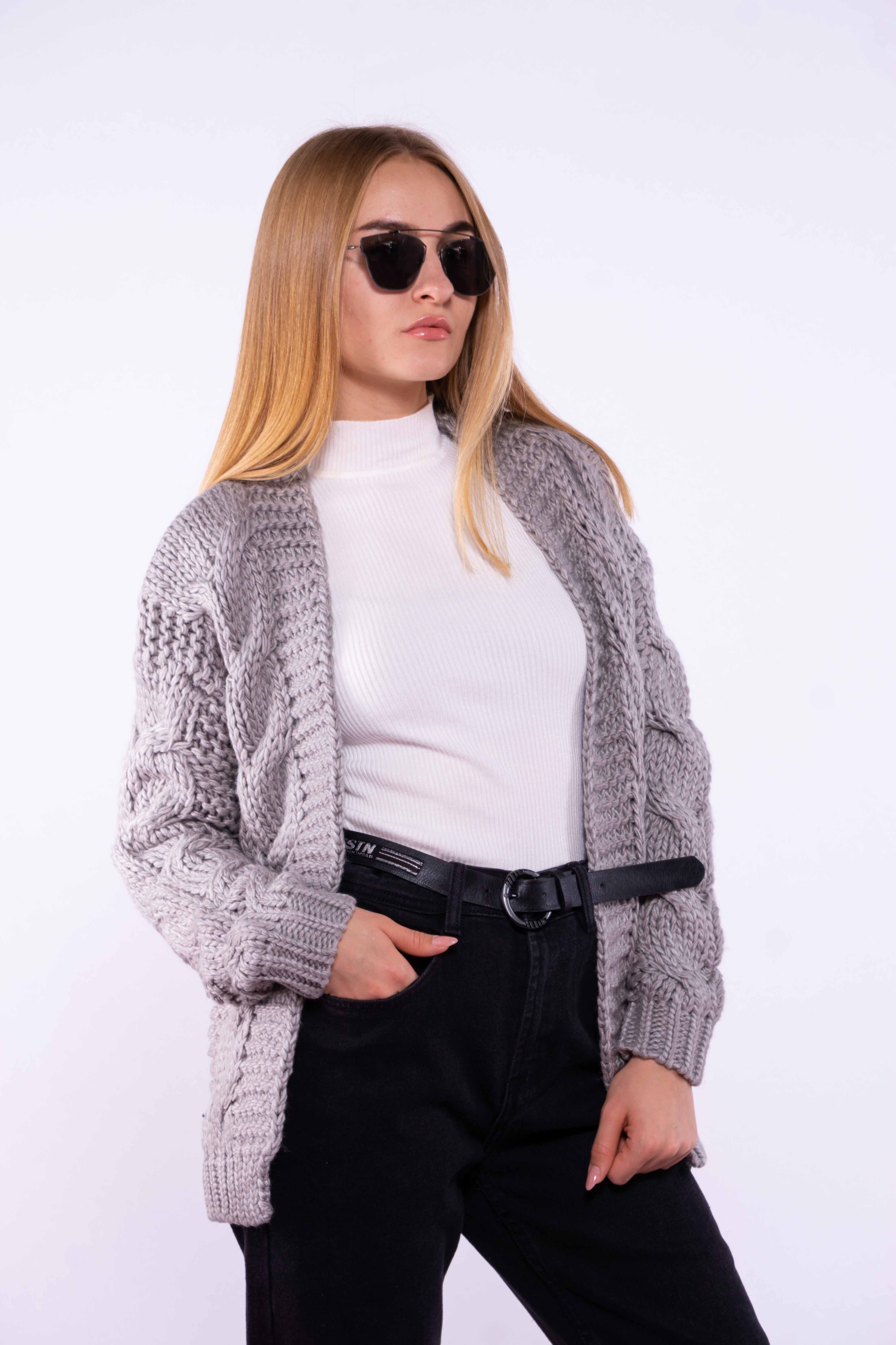 

Кардиган женский вязанный Time of Style 184P7026 M/L Серый