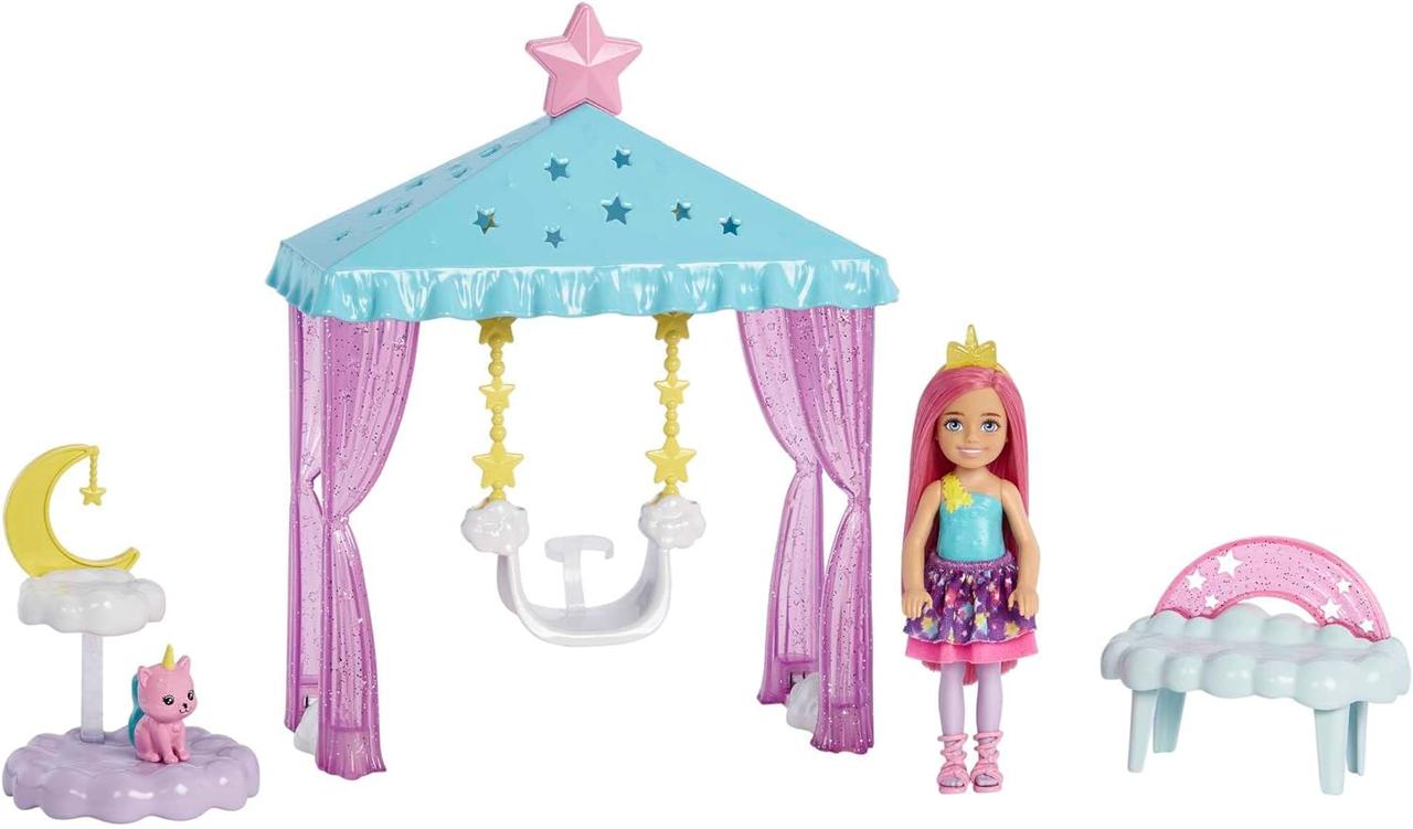 Игровой набор кукла Барби Челси с качелей Barbie Dreamtopia Chelsea HLC27 –  фото, отзывы, характеристики в интернет-магазине ROZETKA от продавца:  Bambamtoys | Купить в Украине: Киеве, Харькове, Днепре, Одессе, Запорожье,  Львове