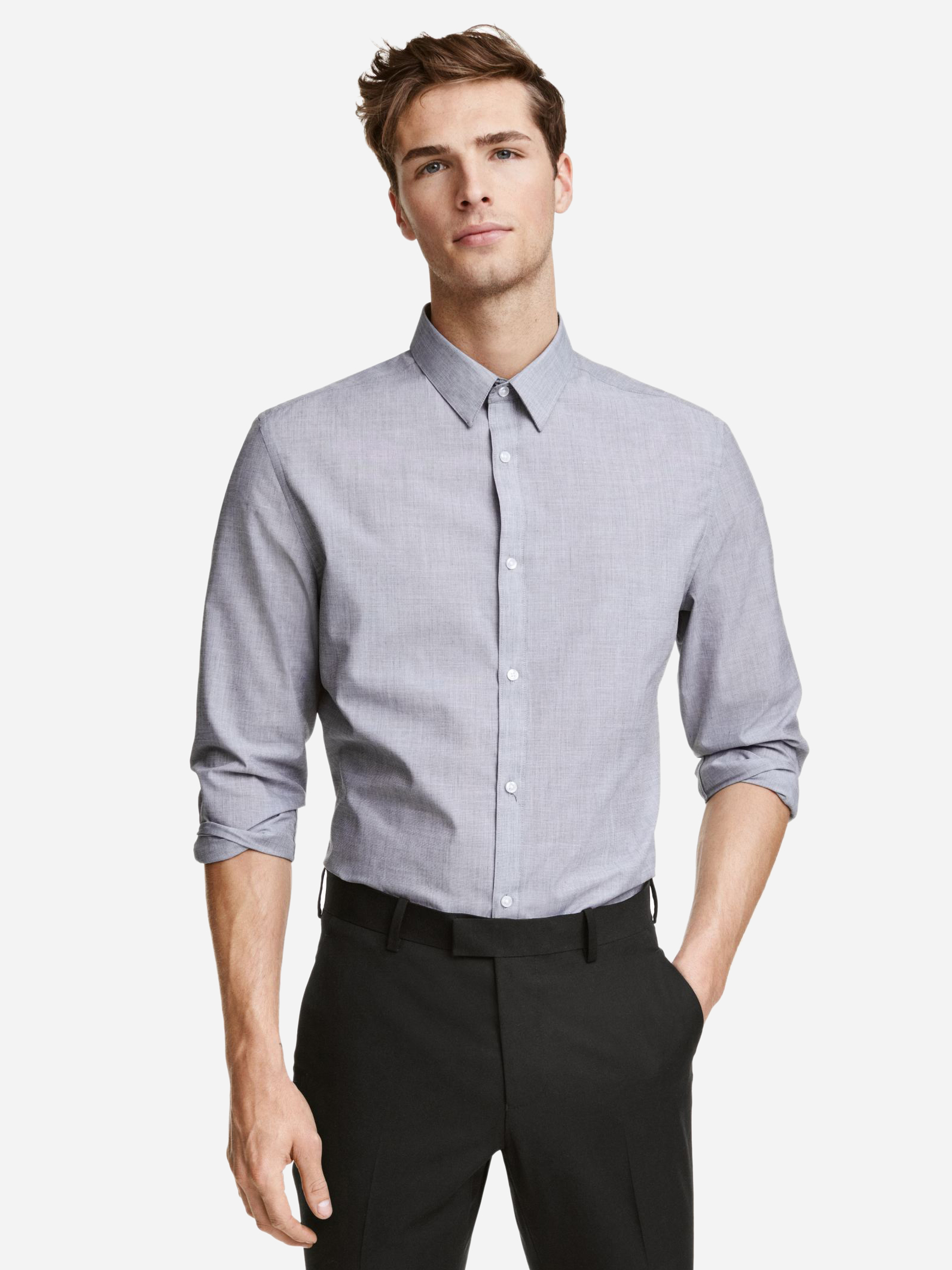 

Рубашка H&M 060400531 S Серо-голубая