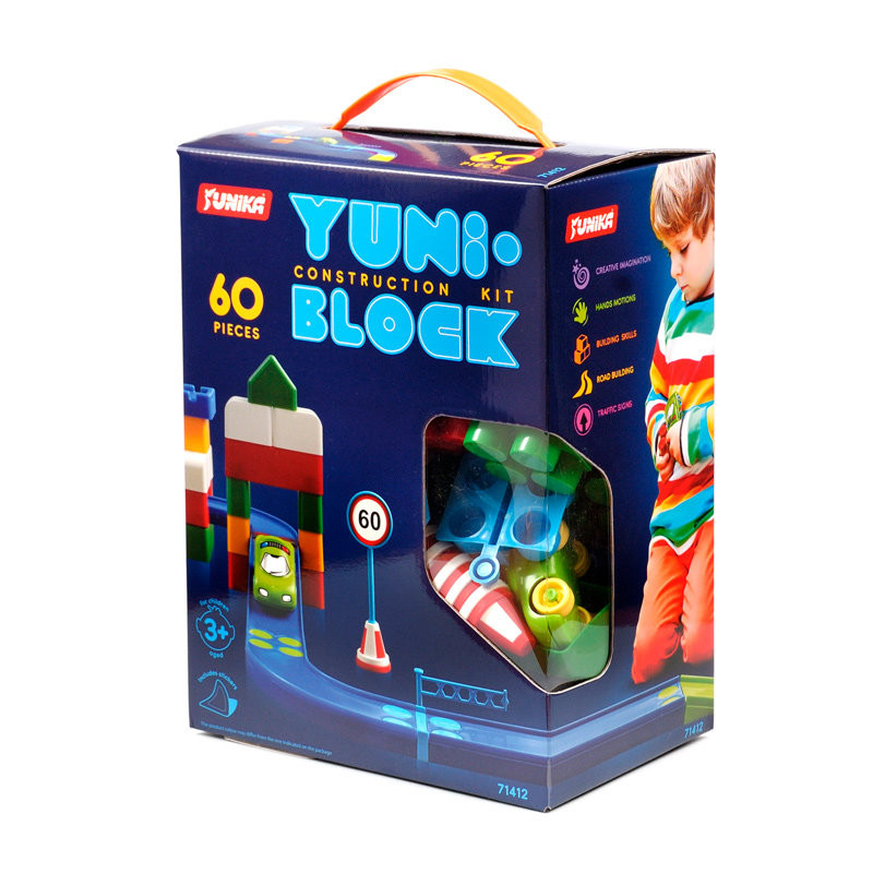 

Конструктор детский ЮНИКА YUNI-BLOK с блочным креплением 60 деталей