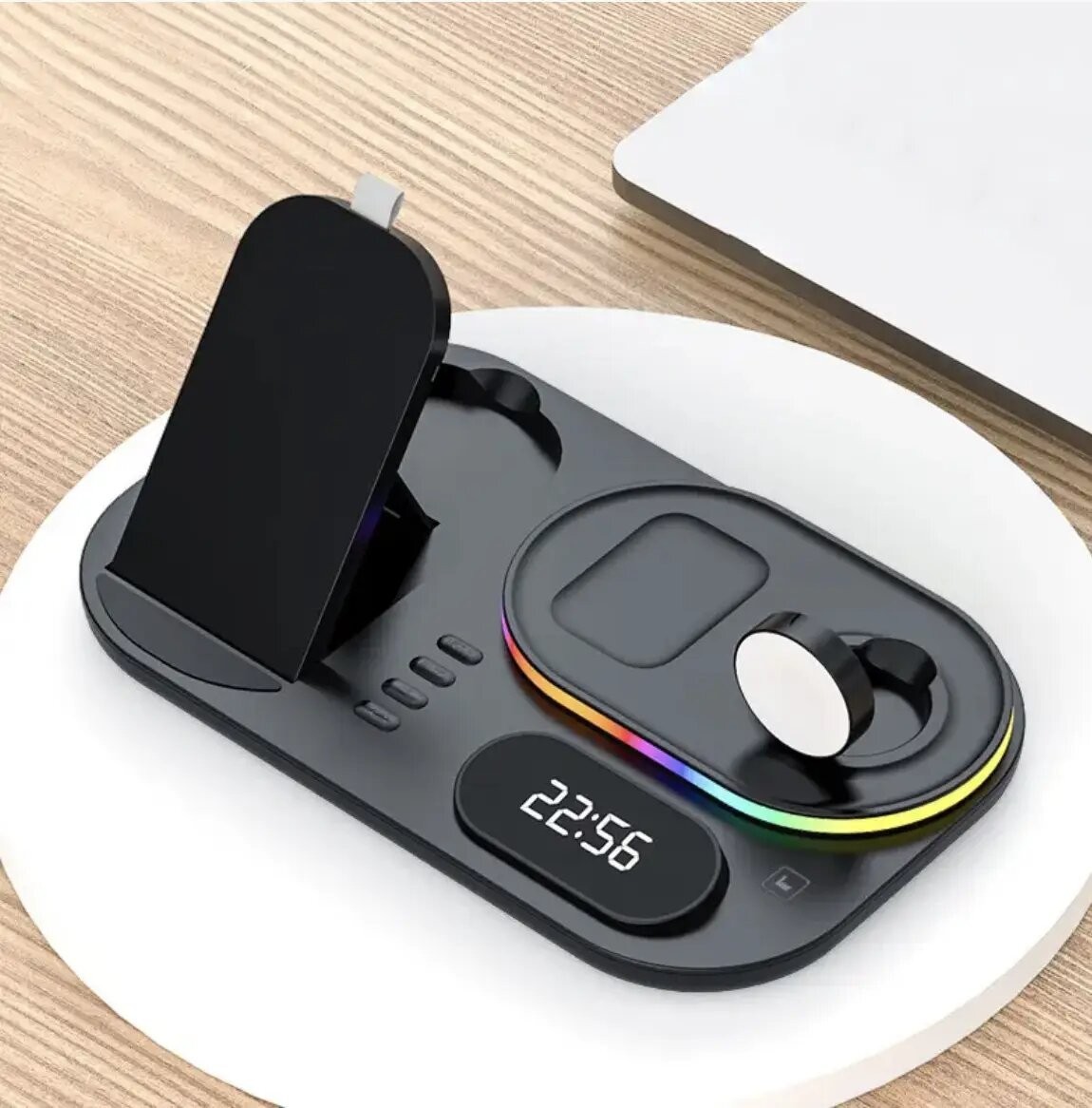 Бездротова зарядка A06 RGB QI док-станція Magsafe для iPhone Apple ...