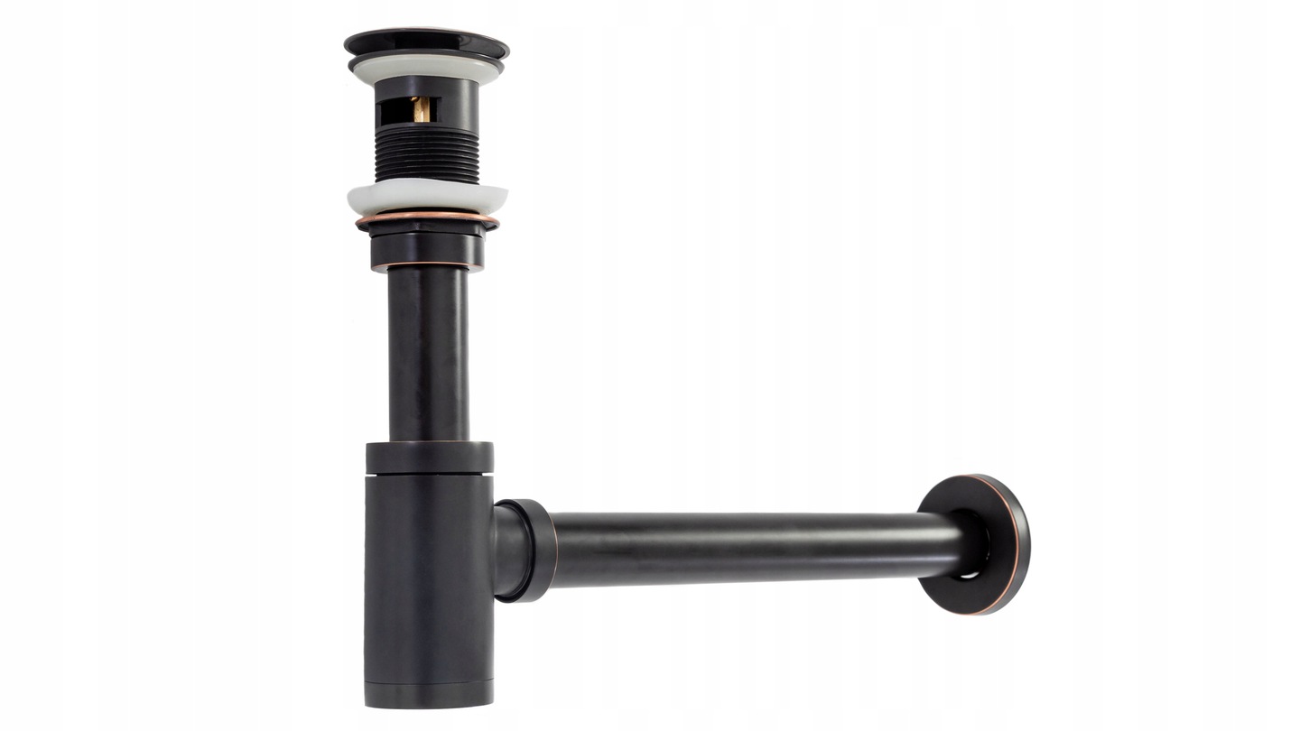 

Сифон для раковины REA Old A0524 Black из латуни + клапан клик-клак