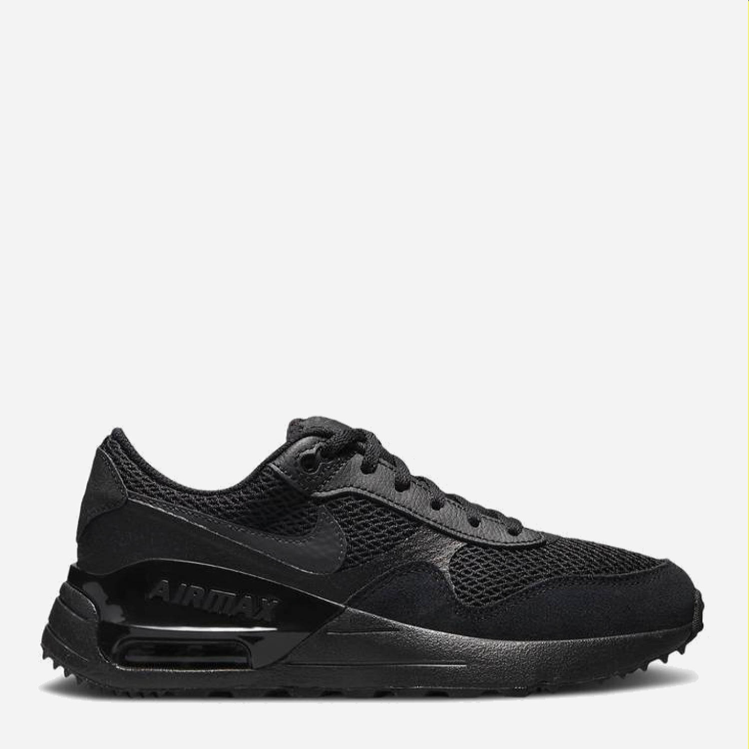 Акция на Підліткові кросівки для хлопчика Nike Air Max Systm (Gs) DQ0284-004 37.5 Чорні от Rozetka