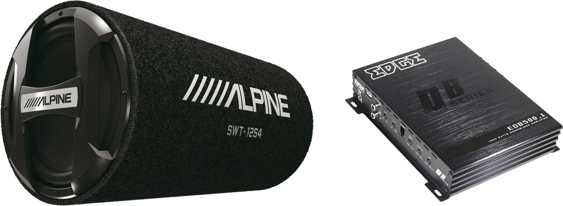 Набор Автомобильный сабвуфер Alpine SWT-12S4 + Автоусилитель Edge ...