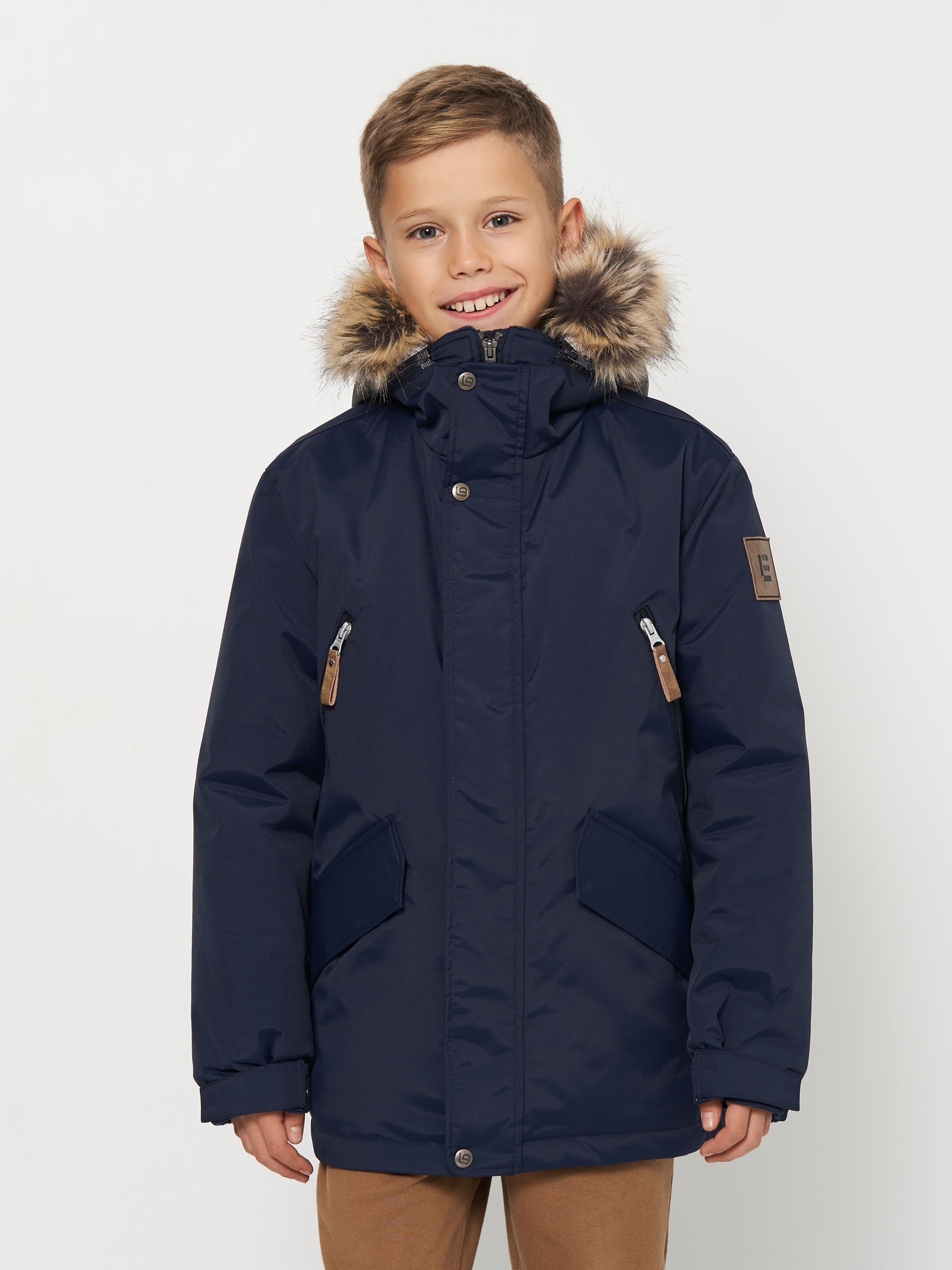 Акція на Дитяча зимова куртка-парка для хлопчика Lenne Jarko 23369-229 134 см від Rozetka