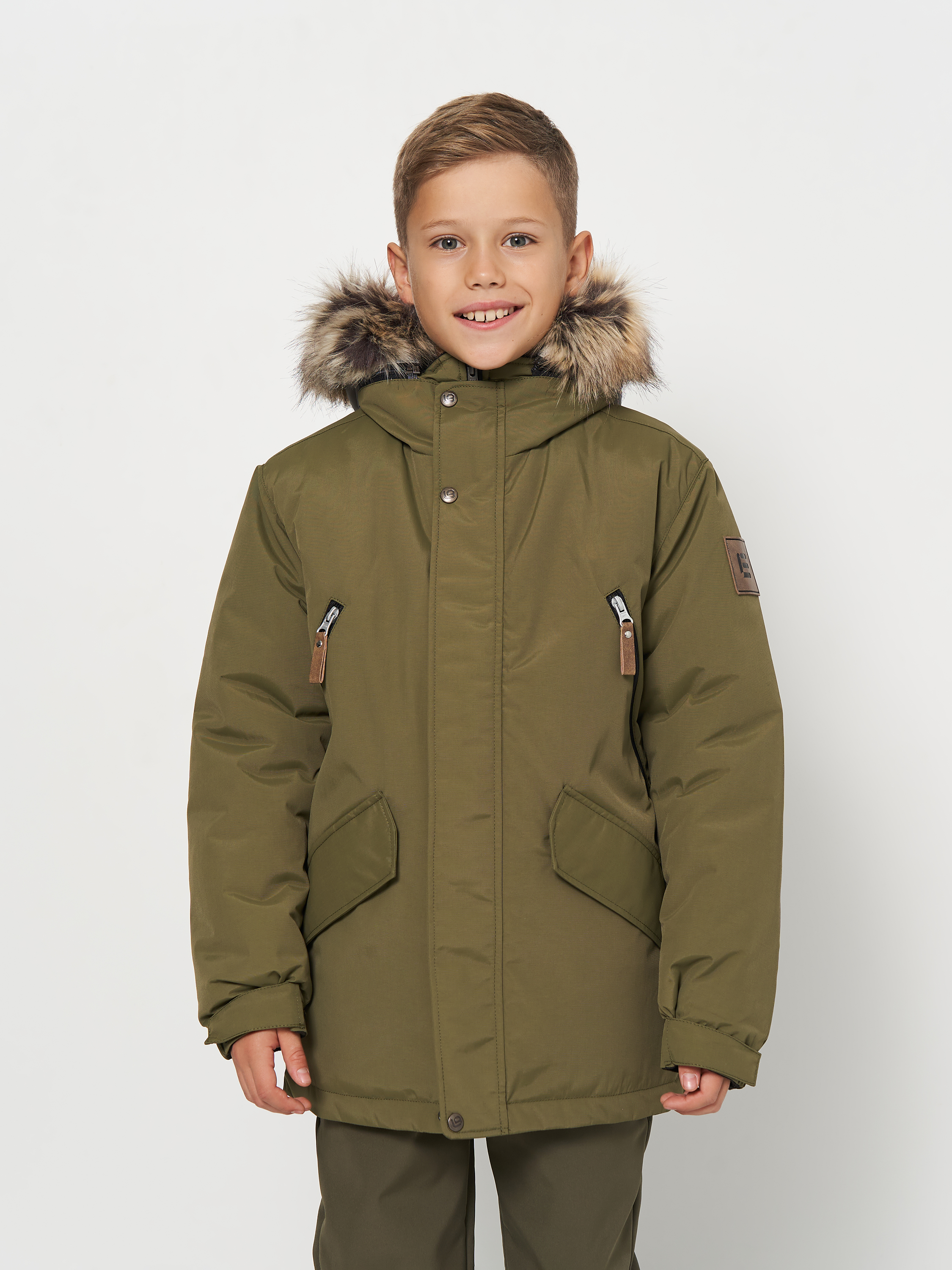 Акція на Дитяча зимова куртка-парка для хлопчика Lenne Jarko 23369-335 134 см від Rozetka