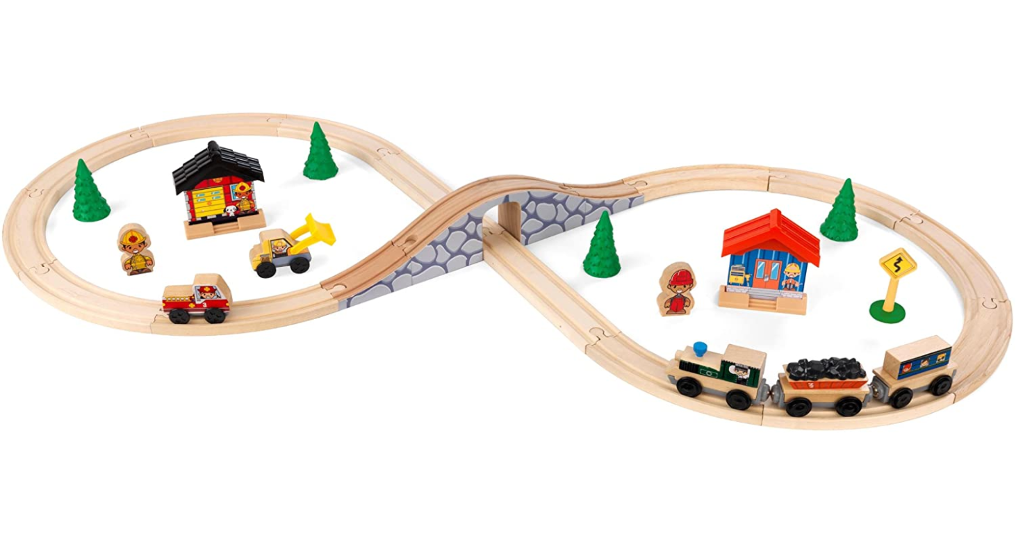 

Деревянная Железная Дорога 41 деталь с поездами KidKraft B003B