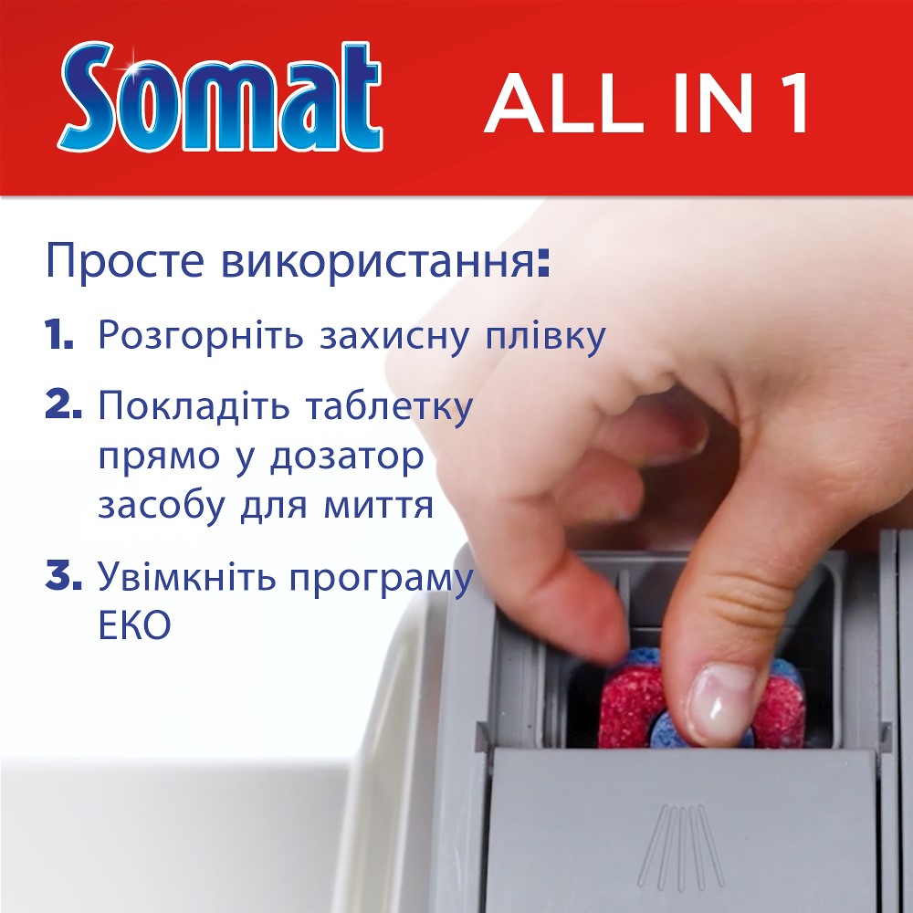 Таблетки для мытья посуды в посудомоечной машине Somat All in one Все в  одном 110 шт (9000101577044) – фото, отзывы, характеристики в  интернет-магазине ROZETKA | Купить в Украине: Киеве, Харькове, Днепре,  Одессе, Запорожье, Львове