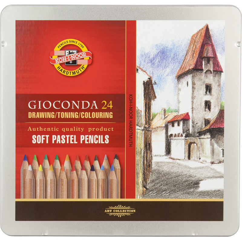 

Карандаши пастельные Koh-i-Noor Gioconda 4.2 мм 24 штуки ассорти (8828024001pl)