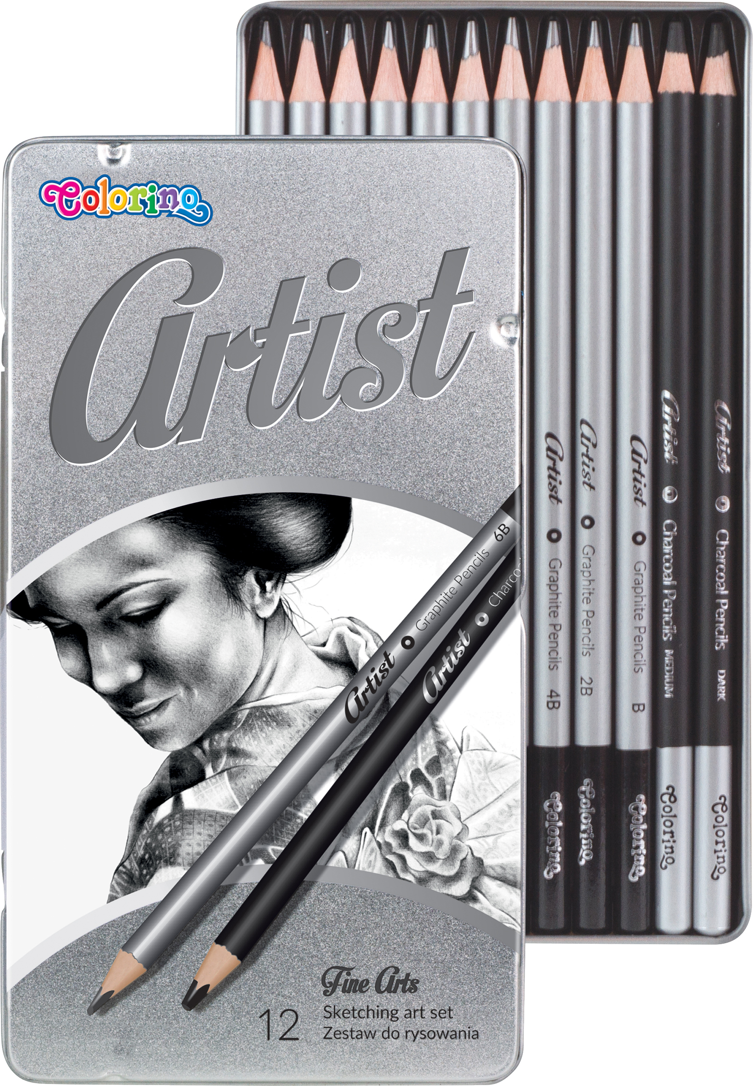 

Карандаши чернографитные Colorino 3 мм 12 штук ассорти (80118PTR)