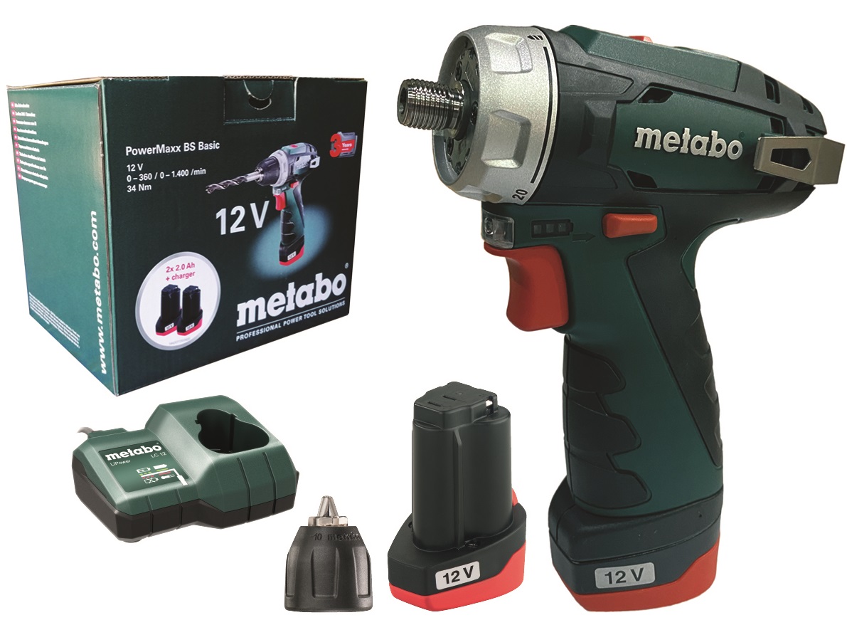  дрель-шуруповерт Metabo PowerMaxx BS Basic (600984000 .