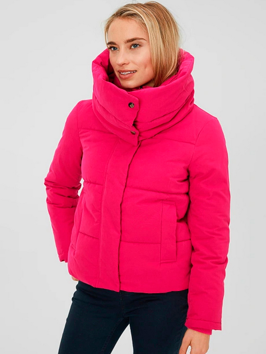 Акція на Куртка демісезонна коротка жіноча C&A 184096 36 Рожева від Rozetka