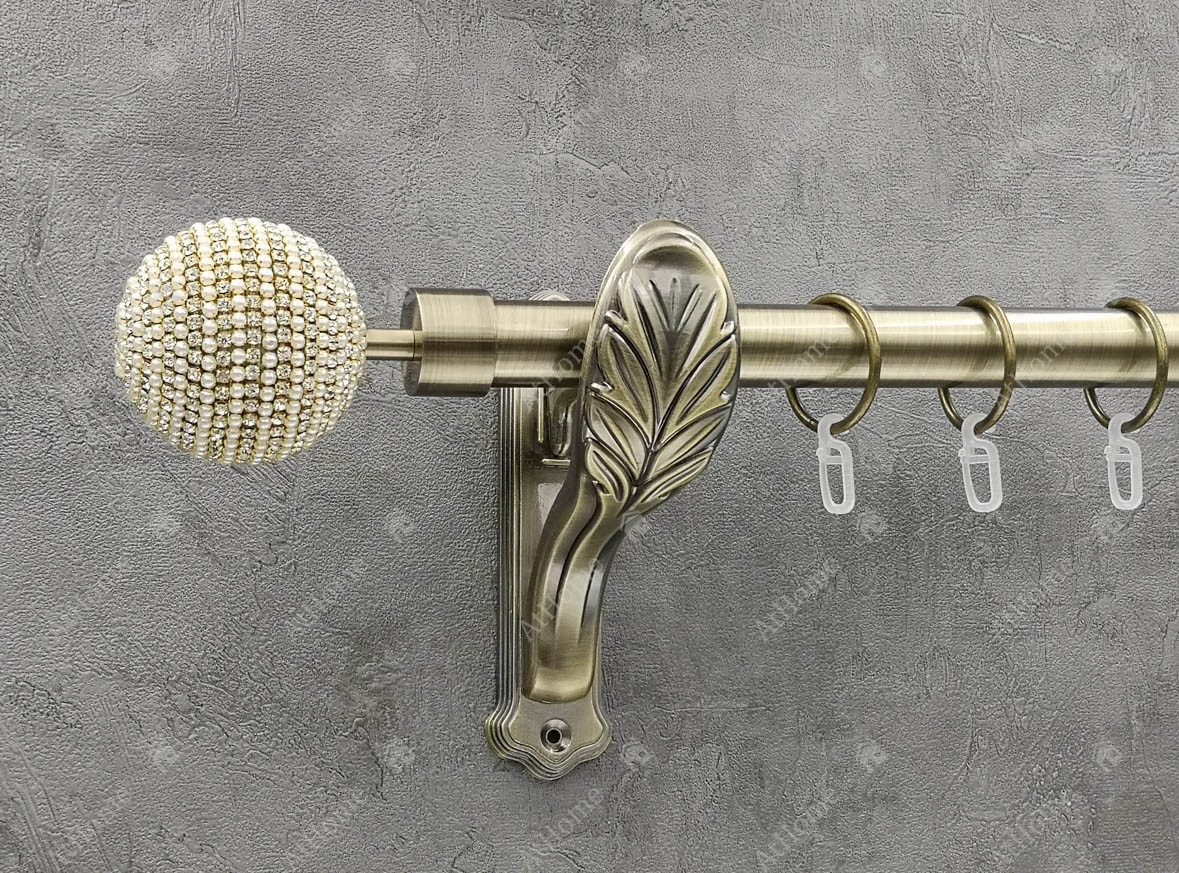 

Карниз Quadrum Карера 400 см одинарный Антик ретро 25 мм гладкая (кольца с крючками)