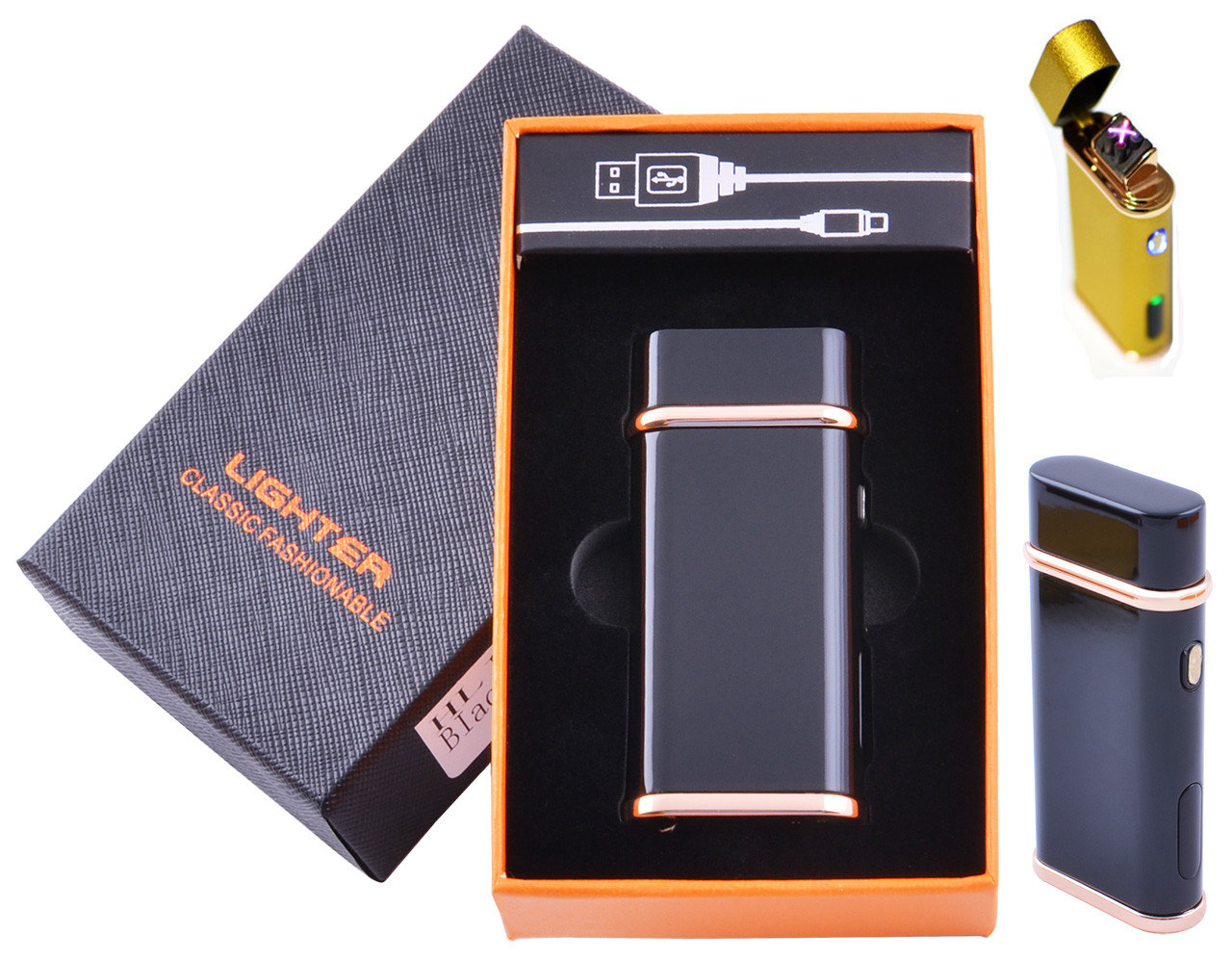 

Электроимпульсная зажигалка в подарочной коробке Lighter Nano Black