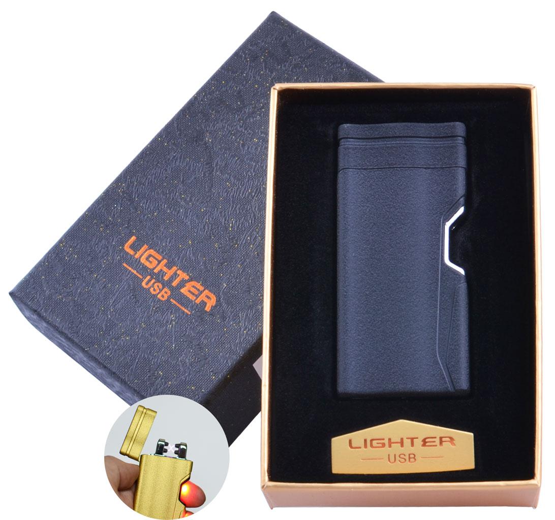 

Электроимпульсная зажигалка в подарочной упаковке Lighter (Двойная молния, USB) Sweet Black