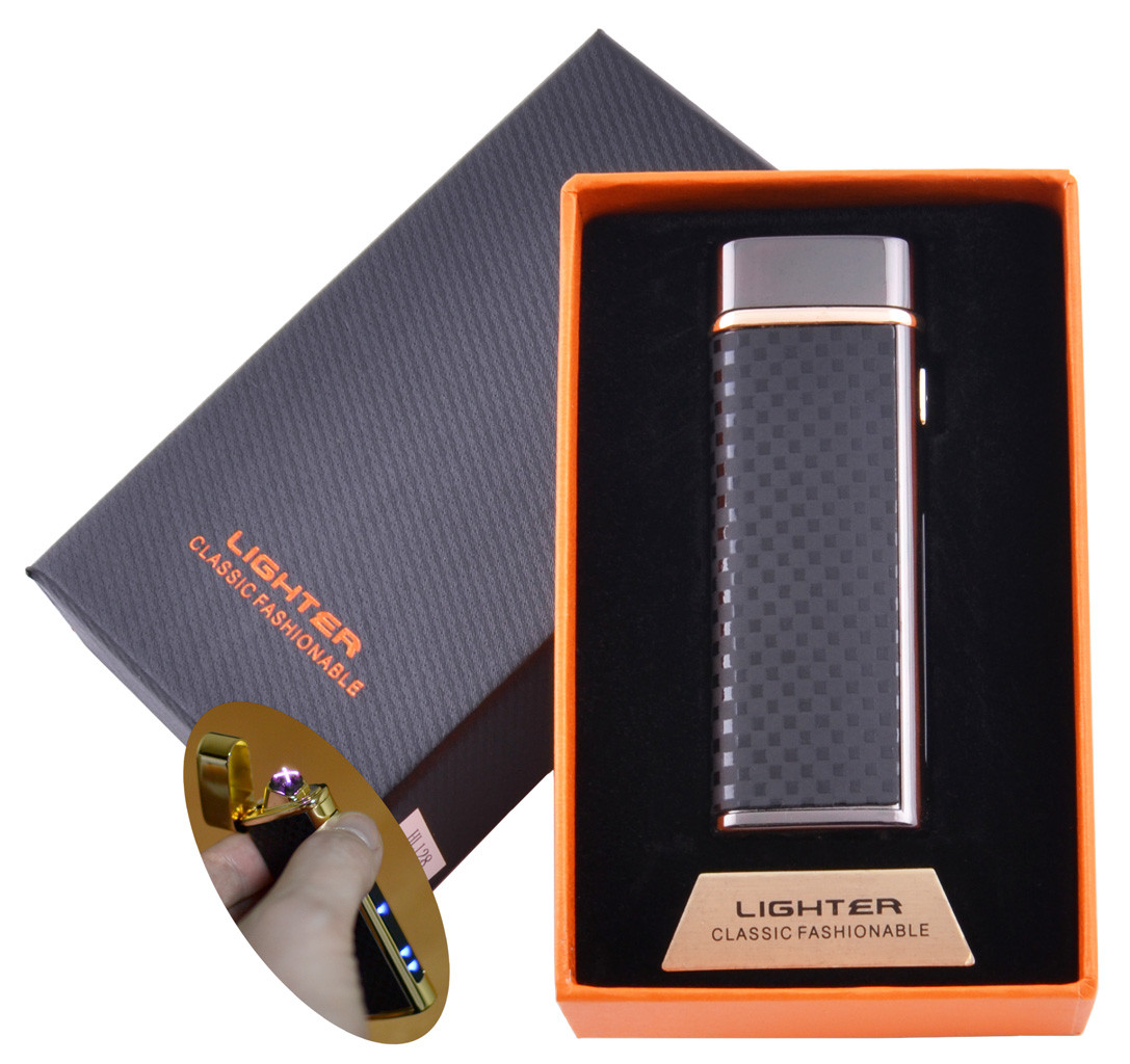 

Электроимпульсная зажигалка в подарочной коробке Lighter Premium Blink