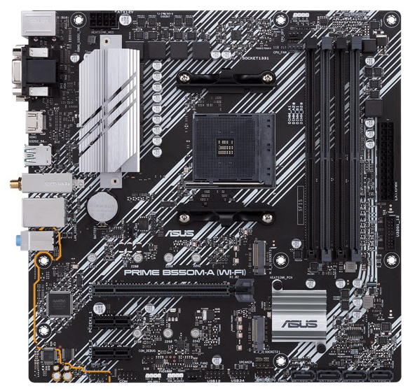 ASUS PRIME B550M-A- Ryzen 3800X セット Материнская плата Asus Prime B550M-A (Wi-Fi) (sAM4, AMD B550, PCI