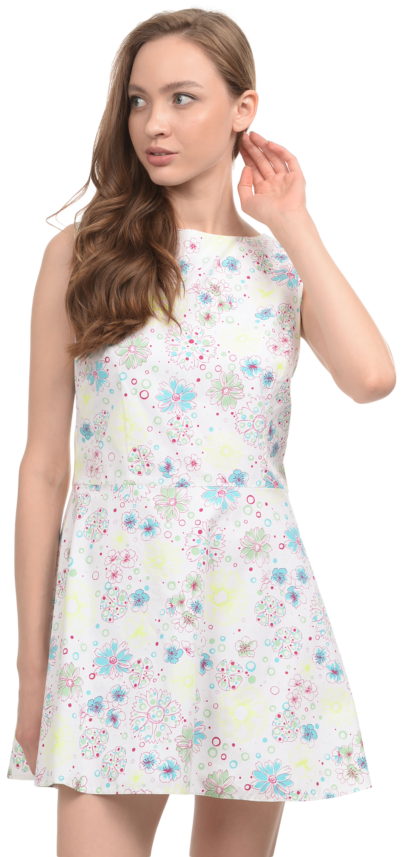 

Платье Jakklin 3127  Белое с голубым, Платье Jakklin 3127 48 Белое с голубым