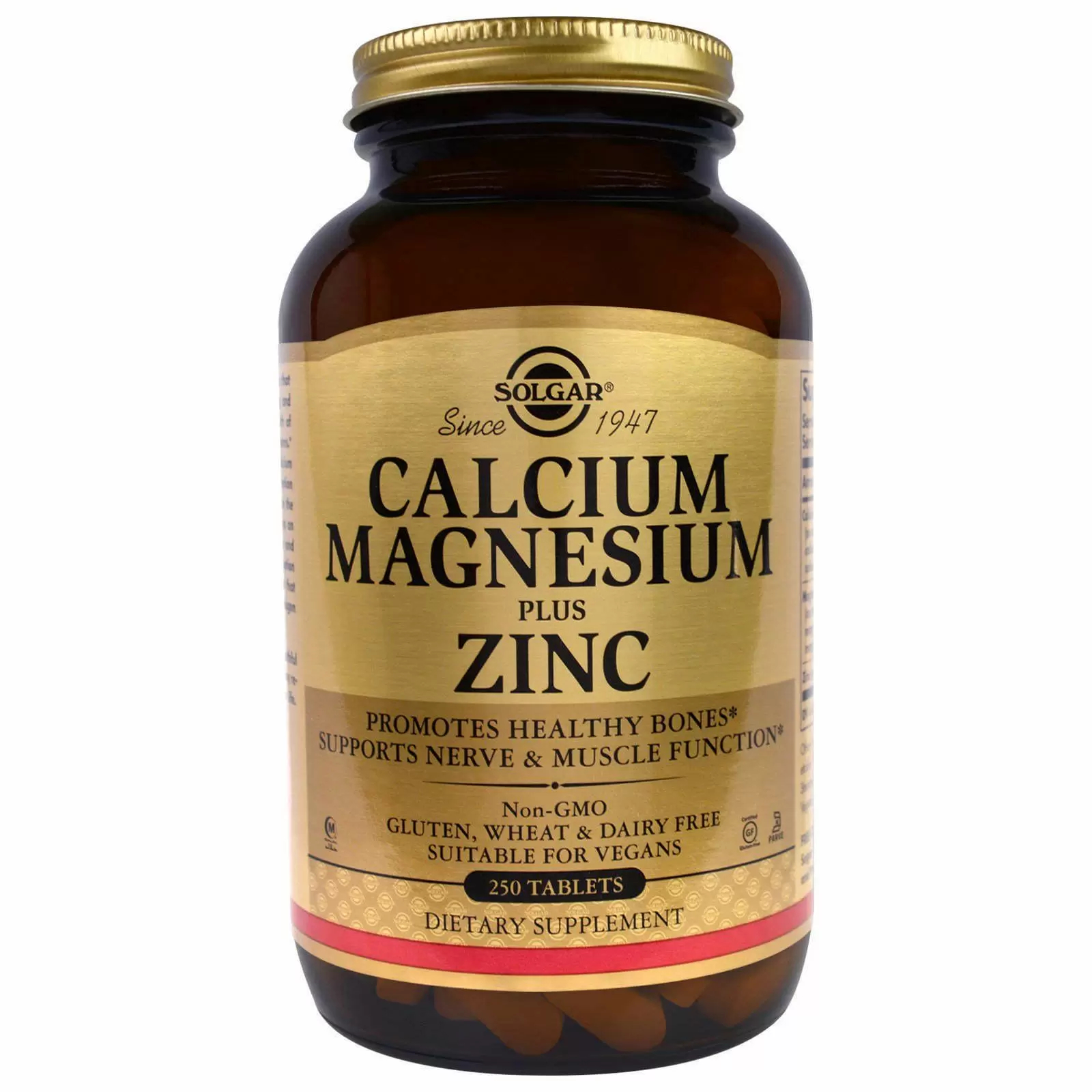 Кальцій магній цинк (Calcium Magnesium Zinc), Solgar, 250 таблеток ...
