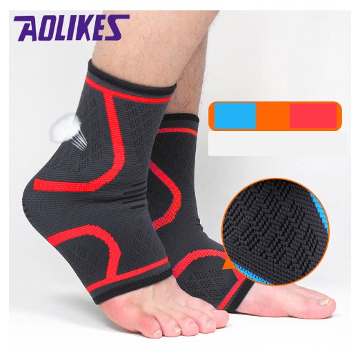 Эластичная повязка на голеностоп, щиколотку AOLIKES М красный 03612 ...