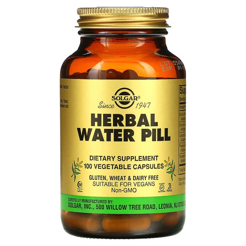 Сечогінний засіб на травах, SOLGAR "Herbal Water Pill" для виведення ...