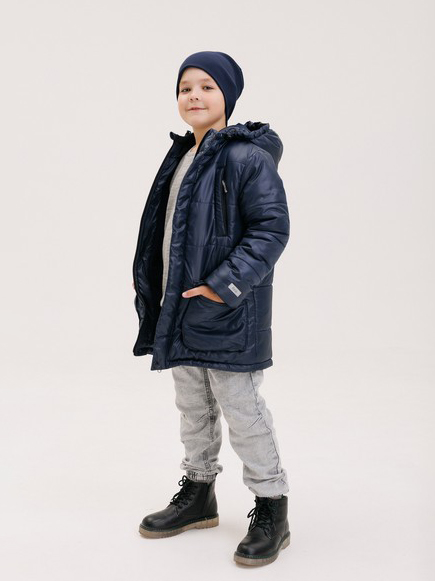 Акция на Дитяча зимова термо куртка для хлопчика Бембі КТ309 104 см Синя (33309413339.800) от Rozetka