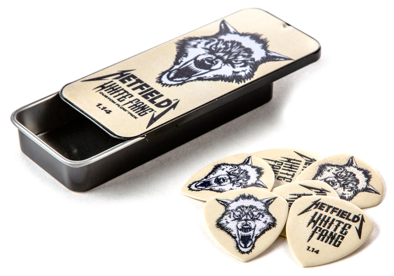 

Набор медиаторов DUNLOP HETFIELD'S WHITE FANG CUSTOM FLOW PICK TIN 1.14MM