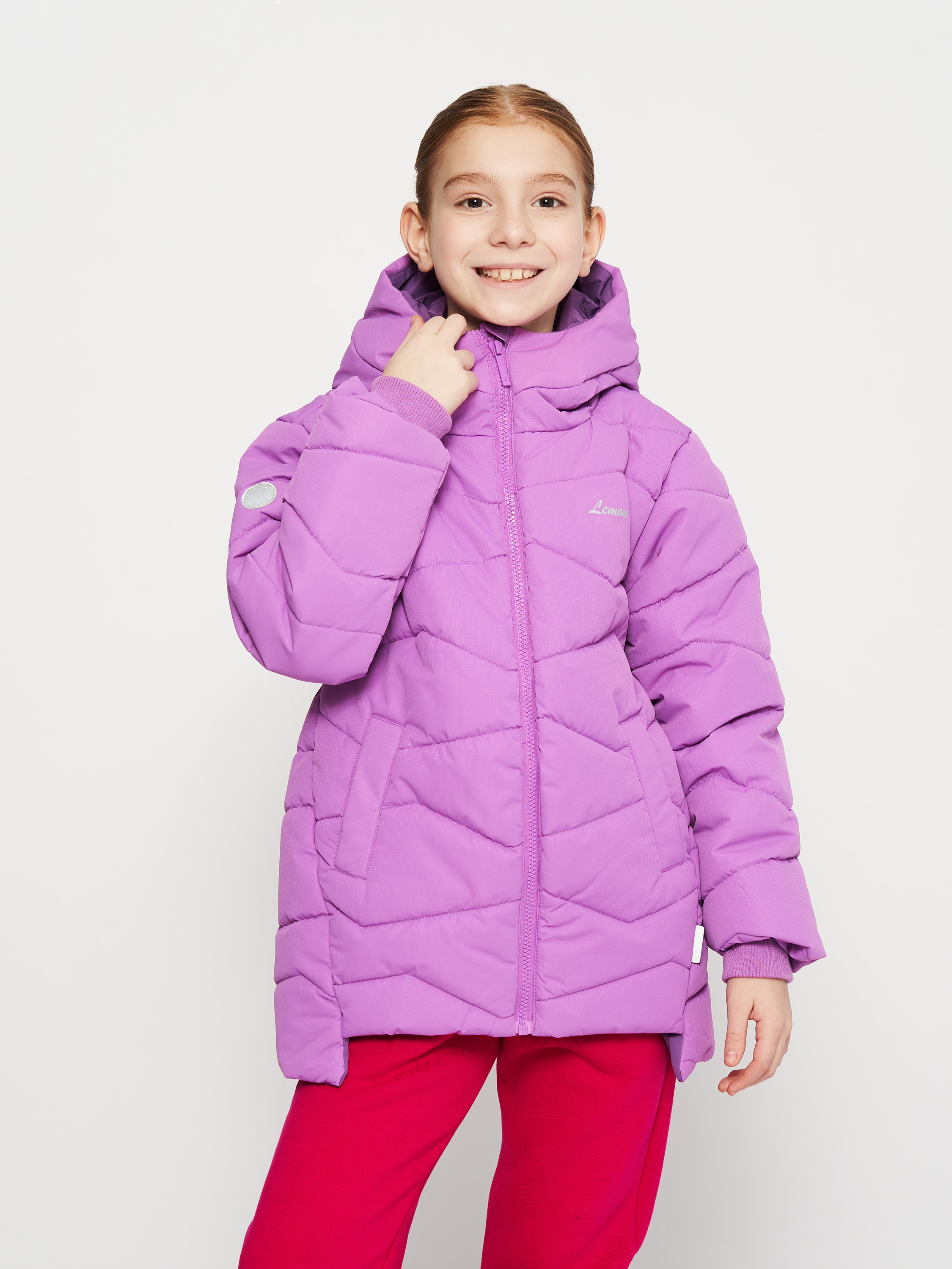 Акція на Дитяча демісезонна куртка для дівчинки Lemon ZL3152101OJG-007 122 см Рожева від Rozetka