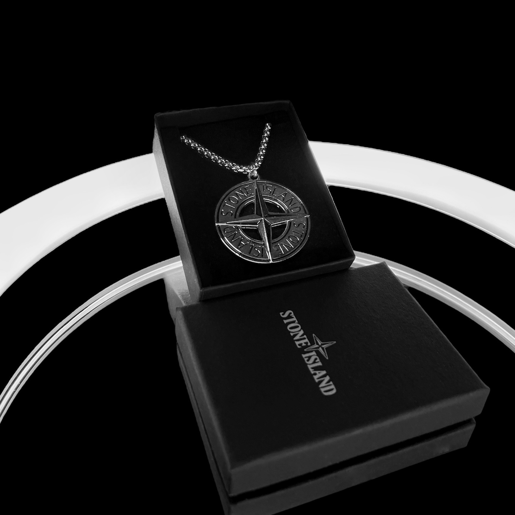 Stone Island Logo Lanyard Keychain in Black for Men | Lyst