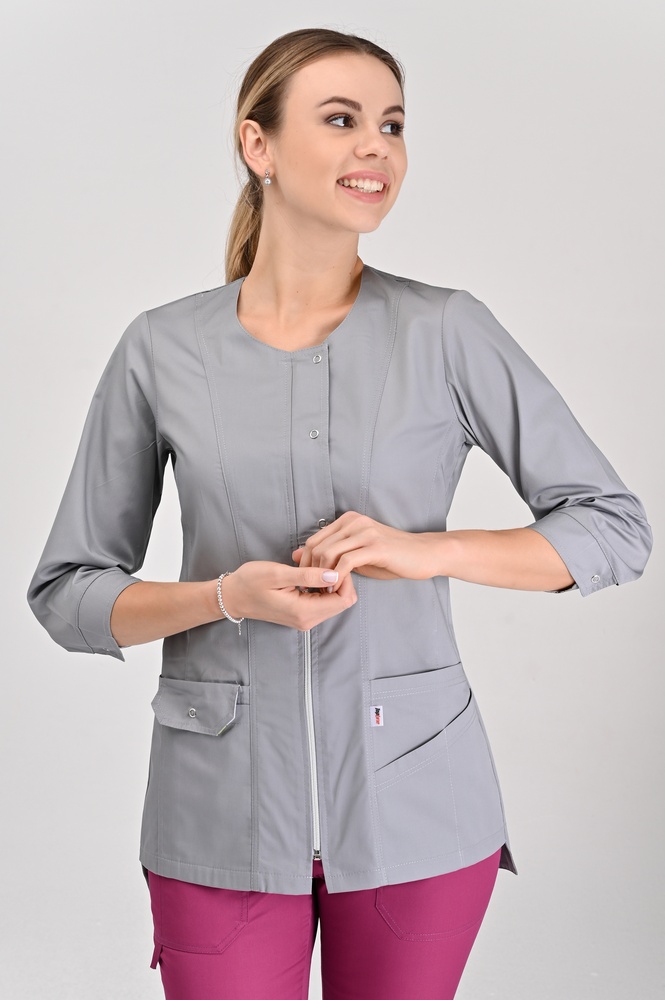 Медична куртка Майорка 3/4 Світло-сіра, 54 от продавца: FitMedWear – в ...