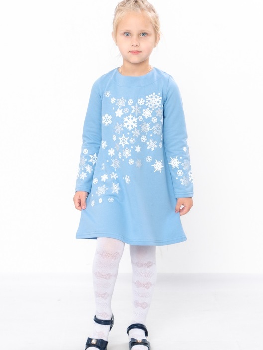 Акція на Дитяча тепла сукня для дівчинки Носи своє 6004 110 см Блакитна (сніжинки) (p-4393-143168) від Rozetka