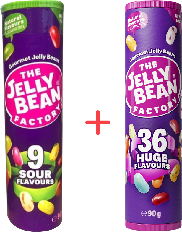 Набор желейных конфет Jelly Bean Бобы Кислые 9 вкусов 90 г + Сладкие 36 ...