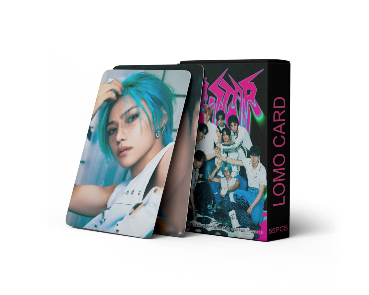 Фотокартки 55 штук K-POP Stray Kids ROCK STAR Стрей Кидс Ломо Карты ...