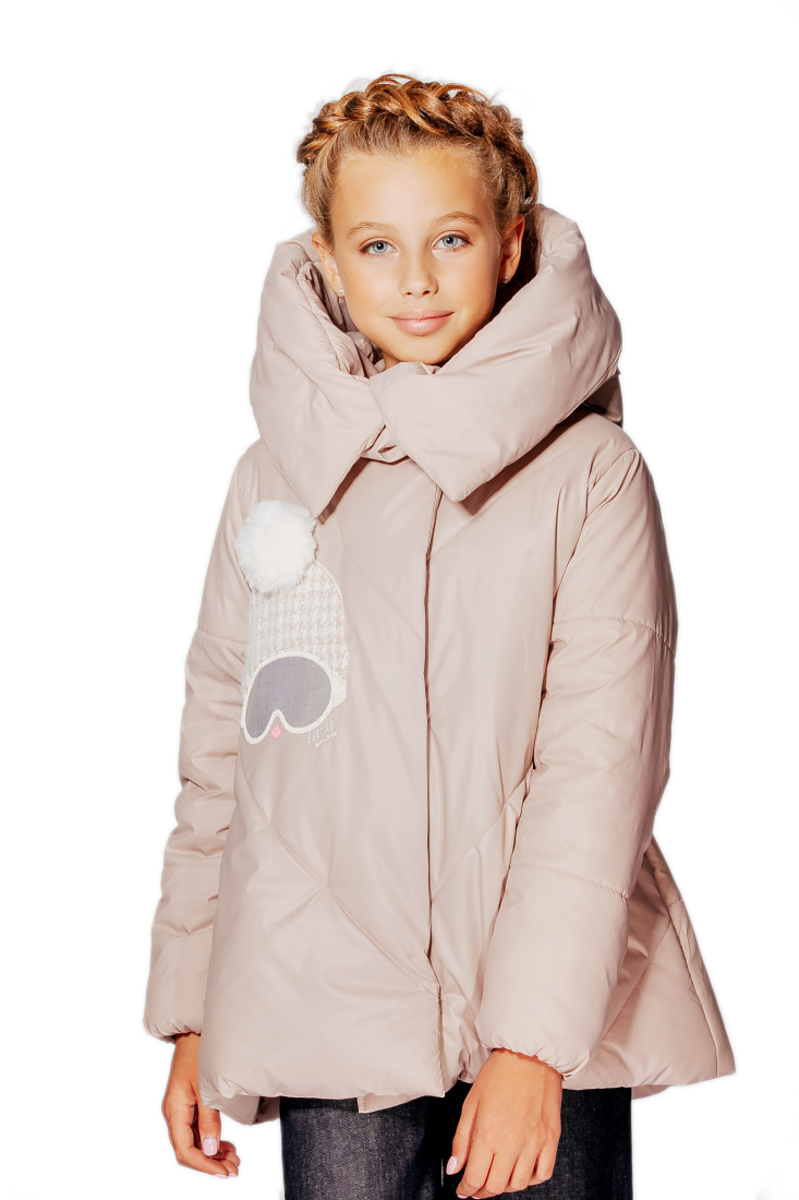

Полупальто для девочек Lukas Kids с нашивкой 134 бежевое(0324)