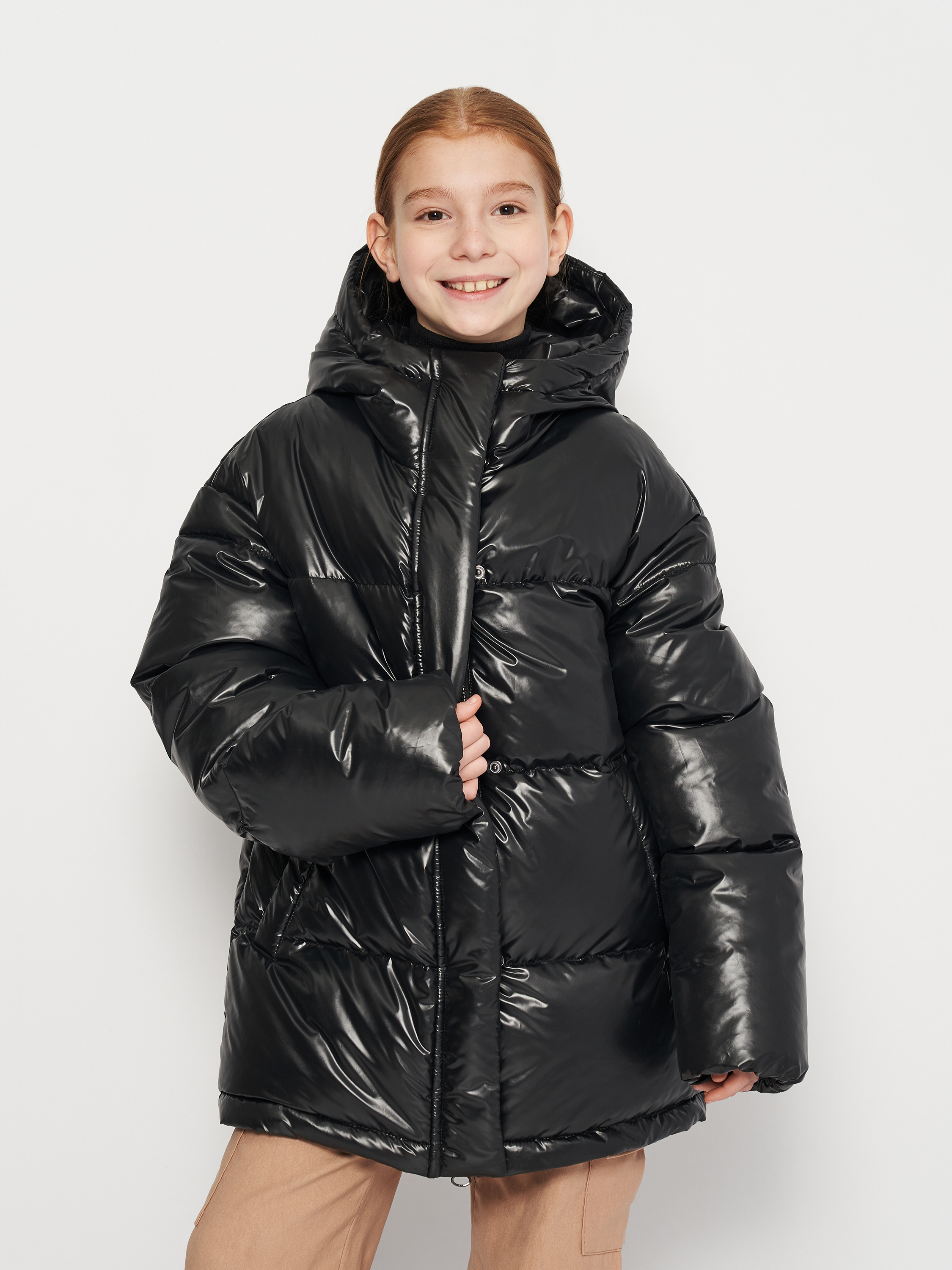 Акція на Підліткова зимова куртка для дівчинки Nui Very Сабіна Г0000026459 146 см Чорна (Л) від Rozetka