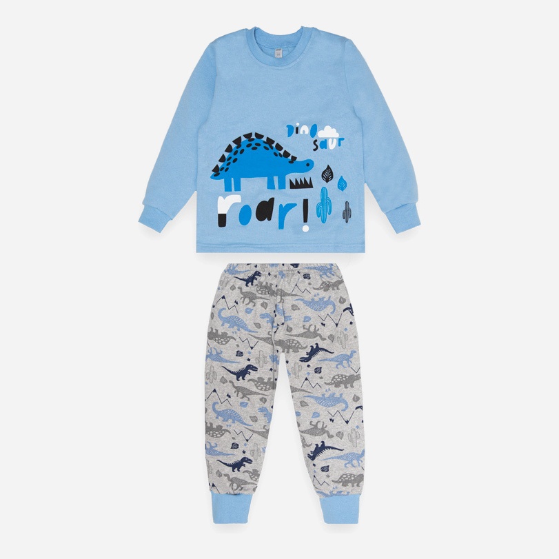 Акція на Піжама (світшот + штани) утеплена дитяча Gabbi 13333 104 см Блакитна від Rozetka