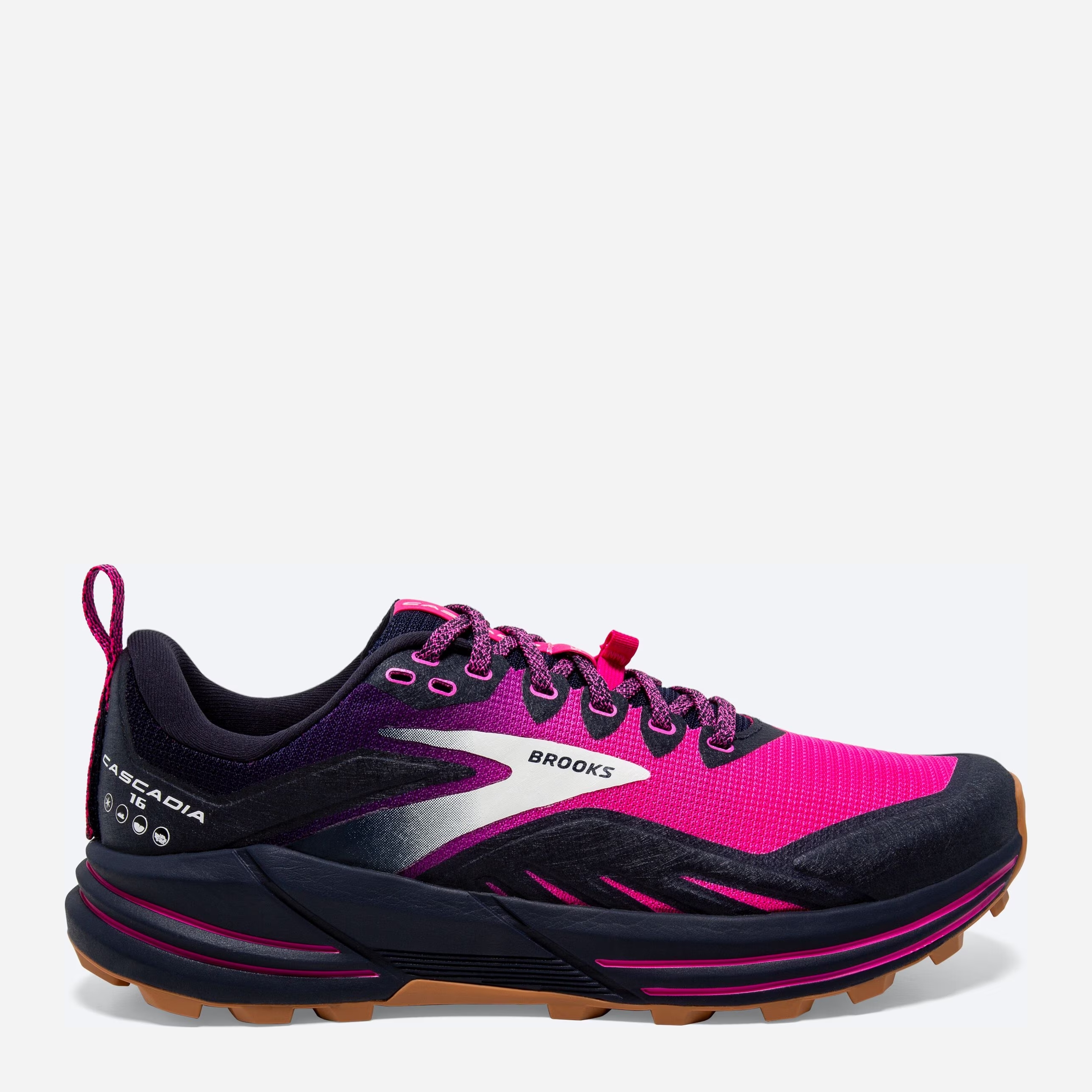 Акція на Жіночі кросівки для бігу Brooks Cascadia 16 1203631B-425 (7US) 38 Чорний/Рожевий від Rozetka