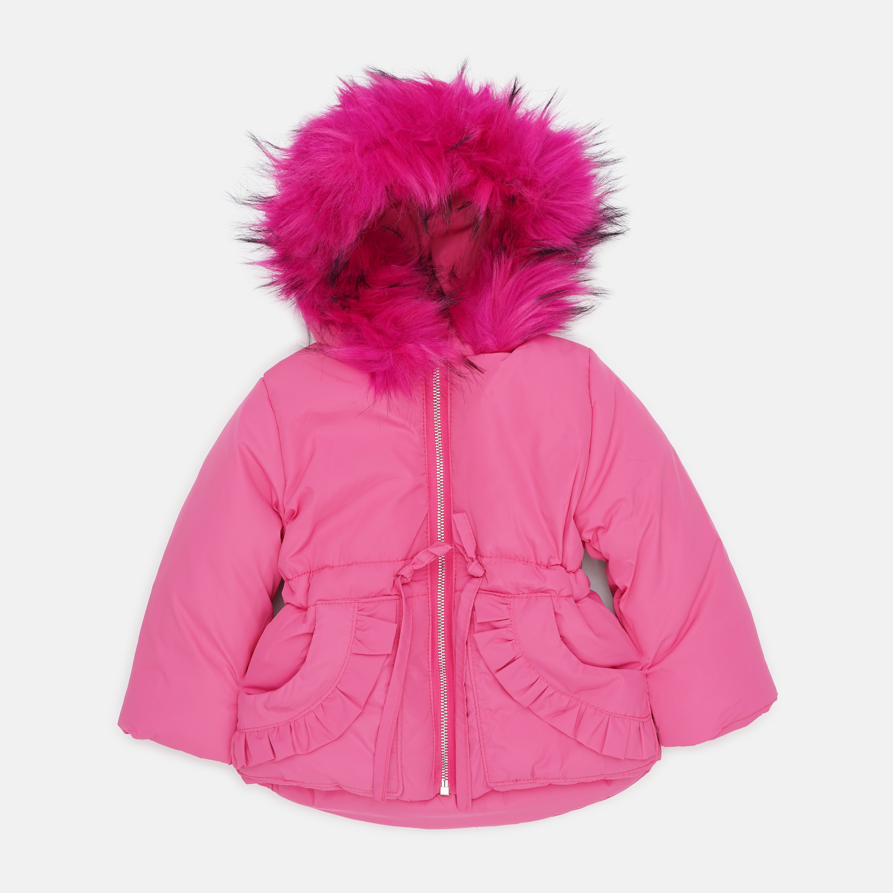 Акція на Дитяча зимова куртка для дівчинки Одягайко 20271 86 см Рожева від Rozetka