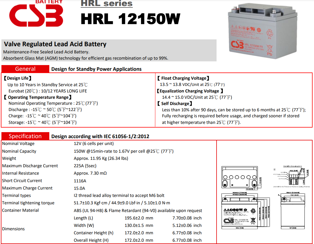 Аккумулятор CSB HRL 12150WFR – фото, отзывы, характеристики в  интернет-магазине ROZETKA от продавца: Дилер-март | Купить в Украине:  Киеве, Харькове, Днепре, Одессе, Запорожье, Львове