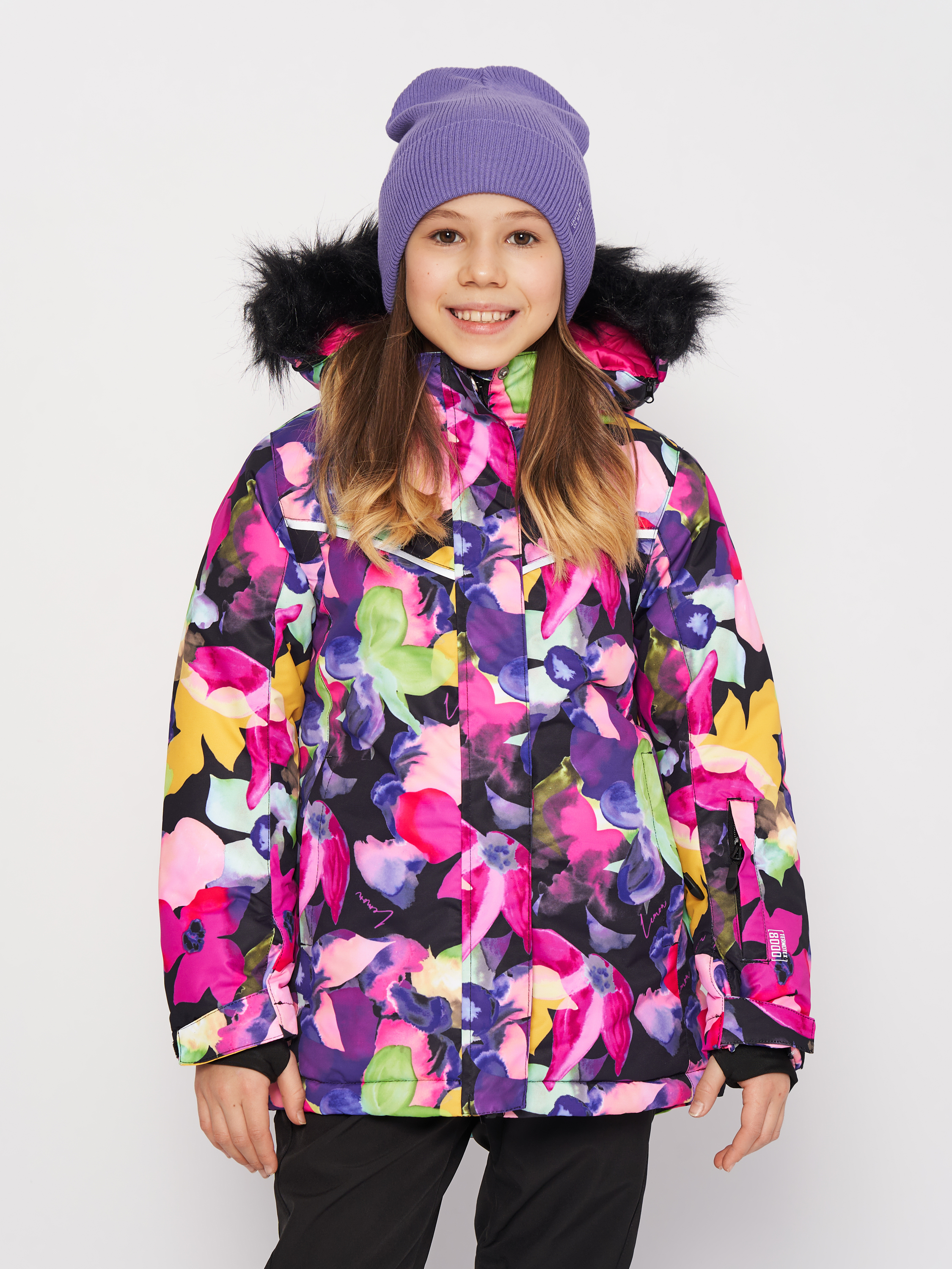 Акція на Дитяча зимова лижна куртка для дівчинки Lemon Outerwear Snow&Ski Girl ZL3152104OSG-022 128 см Різнокольорова від Rozetka