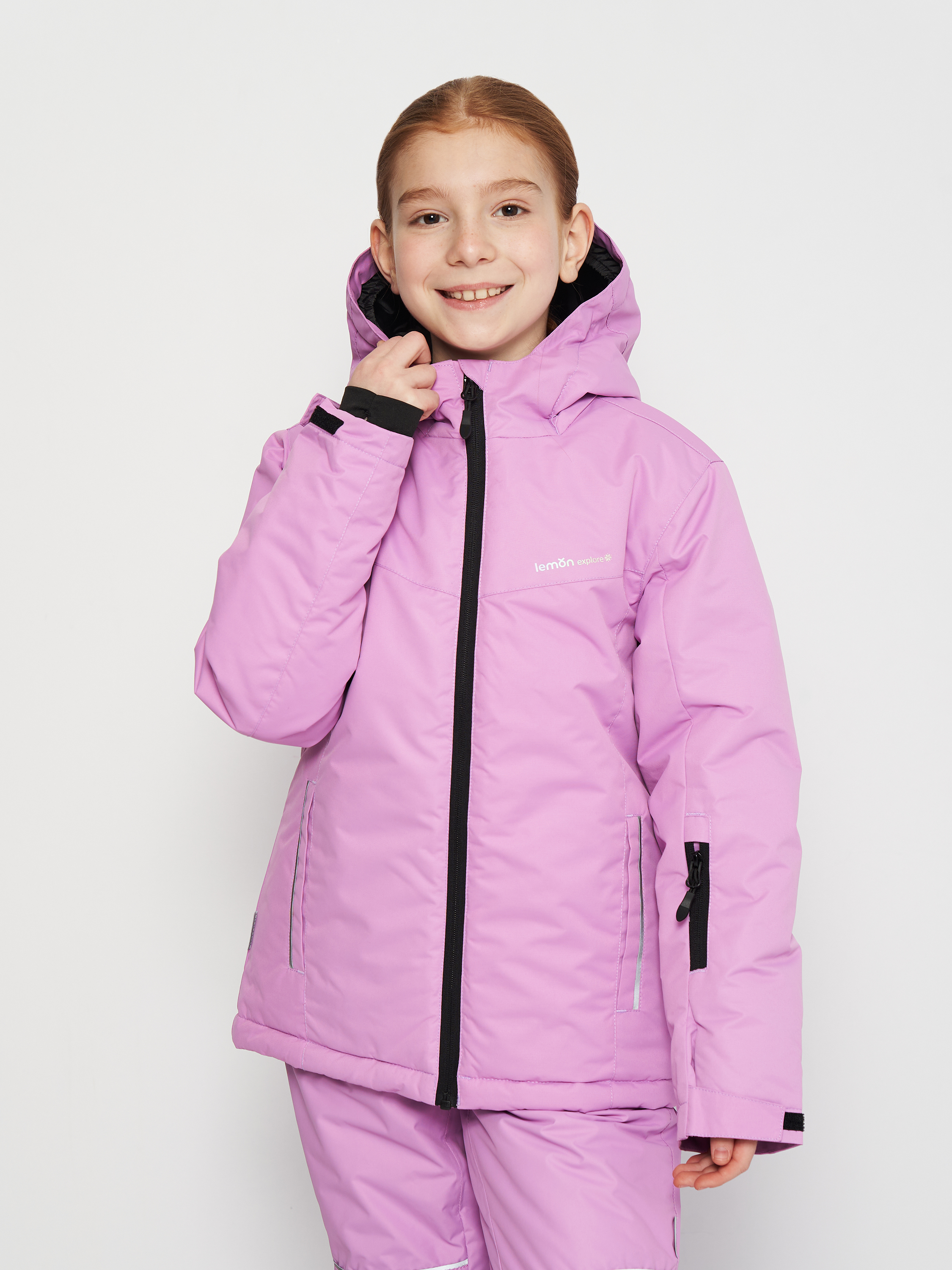 Акция на Дитяча зимова лижна куртка для дівчинки Lemon Outerwear Snow&Ski Girl ZL3152108OSG-016 128 см Фіолетова от Rozetka