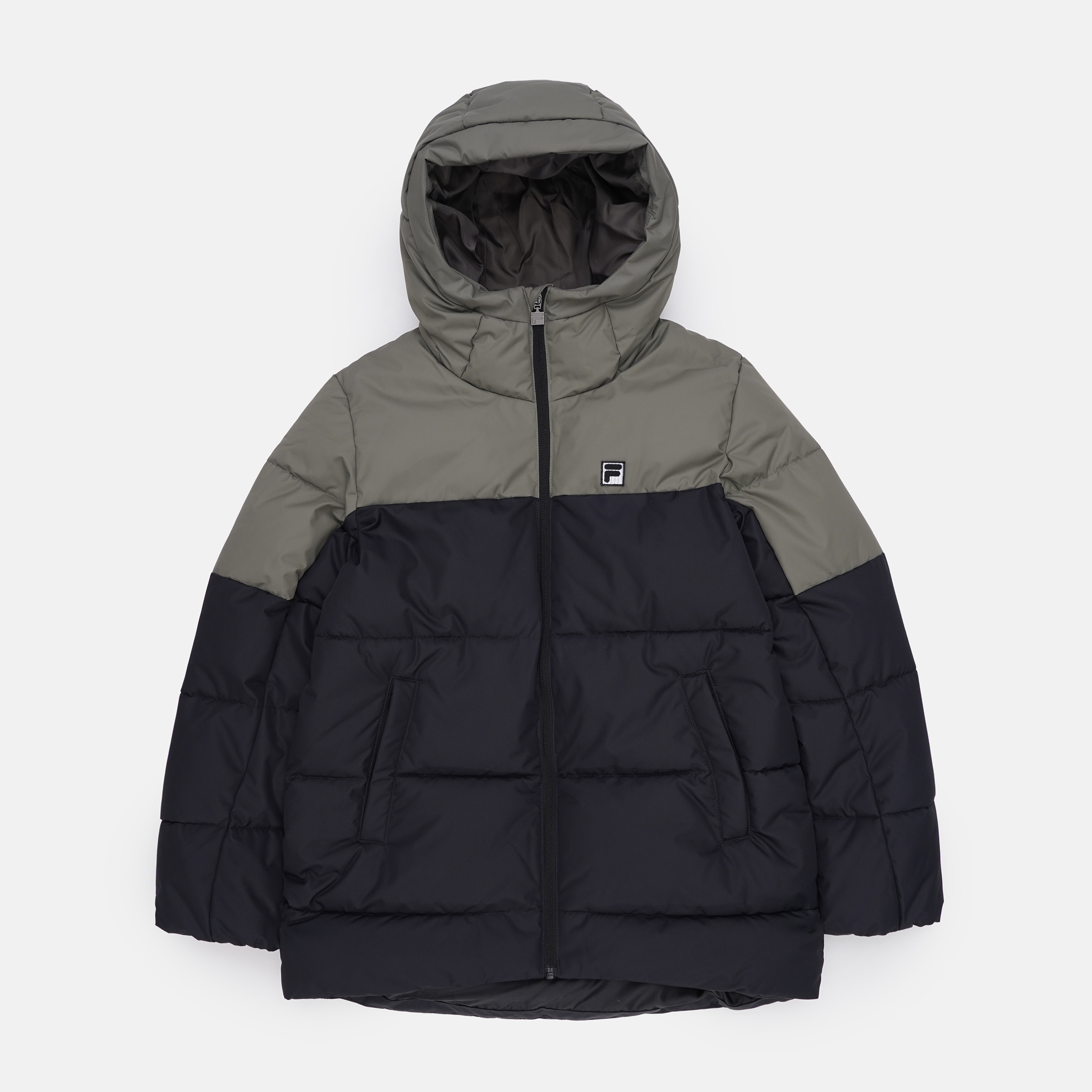 Акція на Підліткова зимова куртка для хлопчика Fila Boys' Jacket 123775-BF 170-176 см Чорний/Коричневий від Rozetka