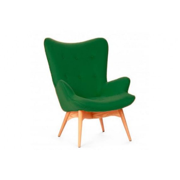 

Кресло для гостиной, офиса, кабинета мягкое с высокой спинкой Флорино дерево бук + обивка ткань Group SDM Зеленый