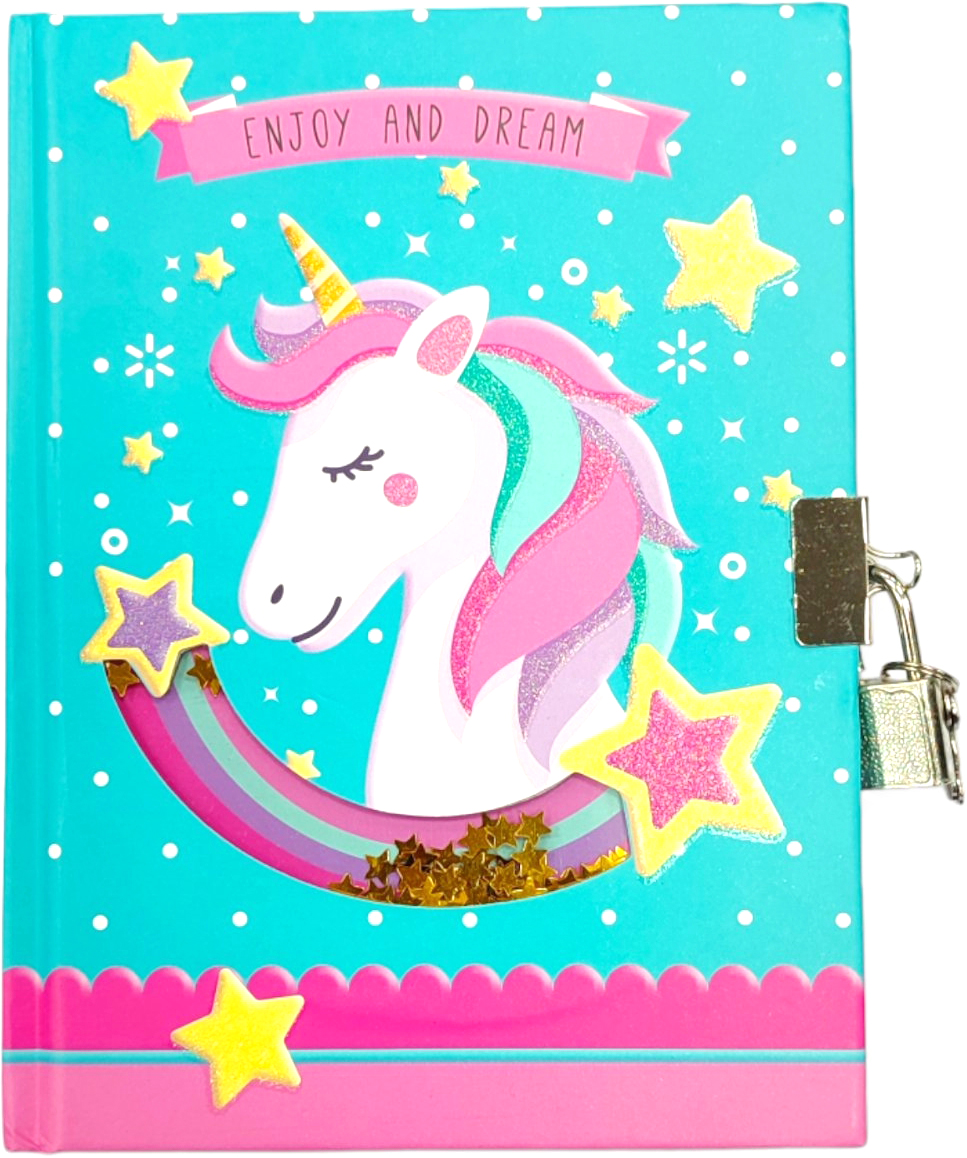 Блокнот детский Malevaro Единорог со звездой с окошком и жидкими ...