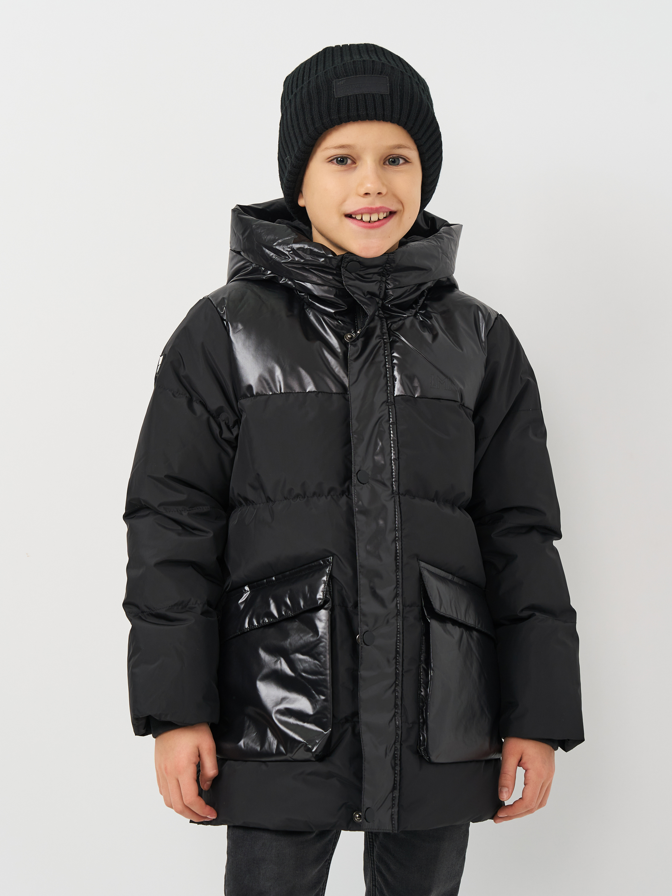 Акція на Куртка зимова дитяча Lemon Outerwear Jesie? Boy ZL3152101OJB-021 116 см Чорна від Rozetka
