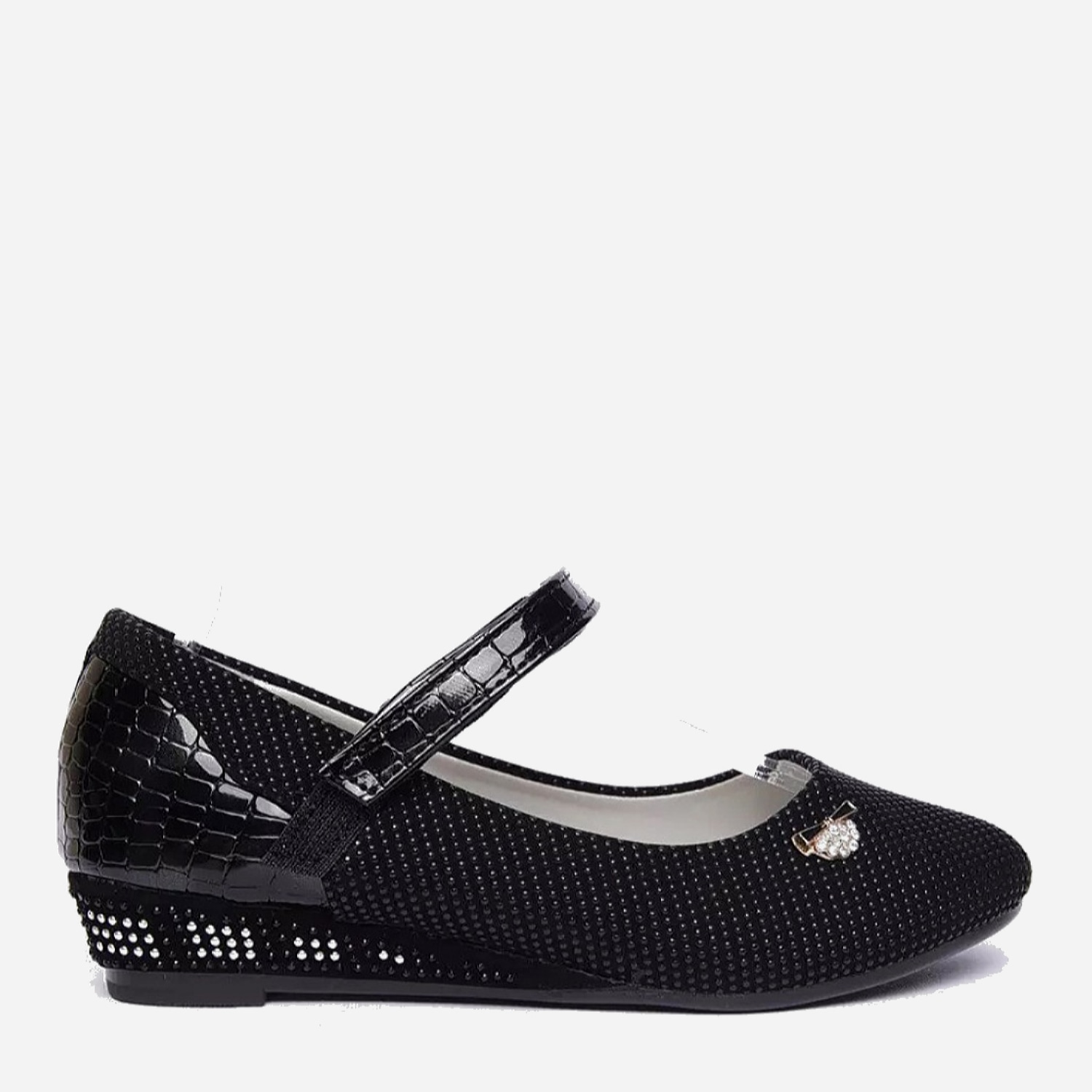 Акція на Підліткові туфлі для дівчинки Winiko PVM-150389-Black 37 Чорні від Rozetka