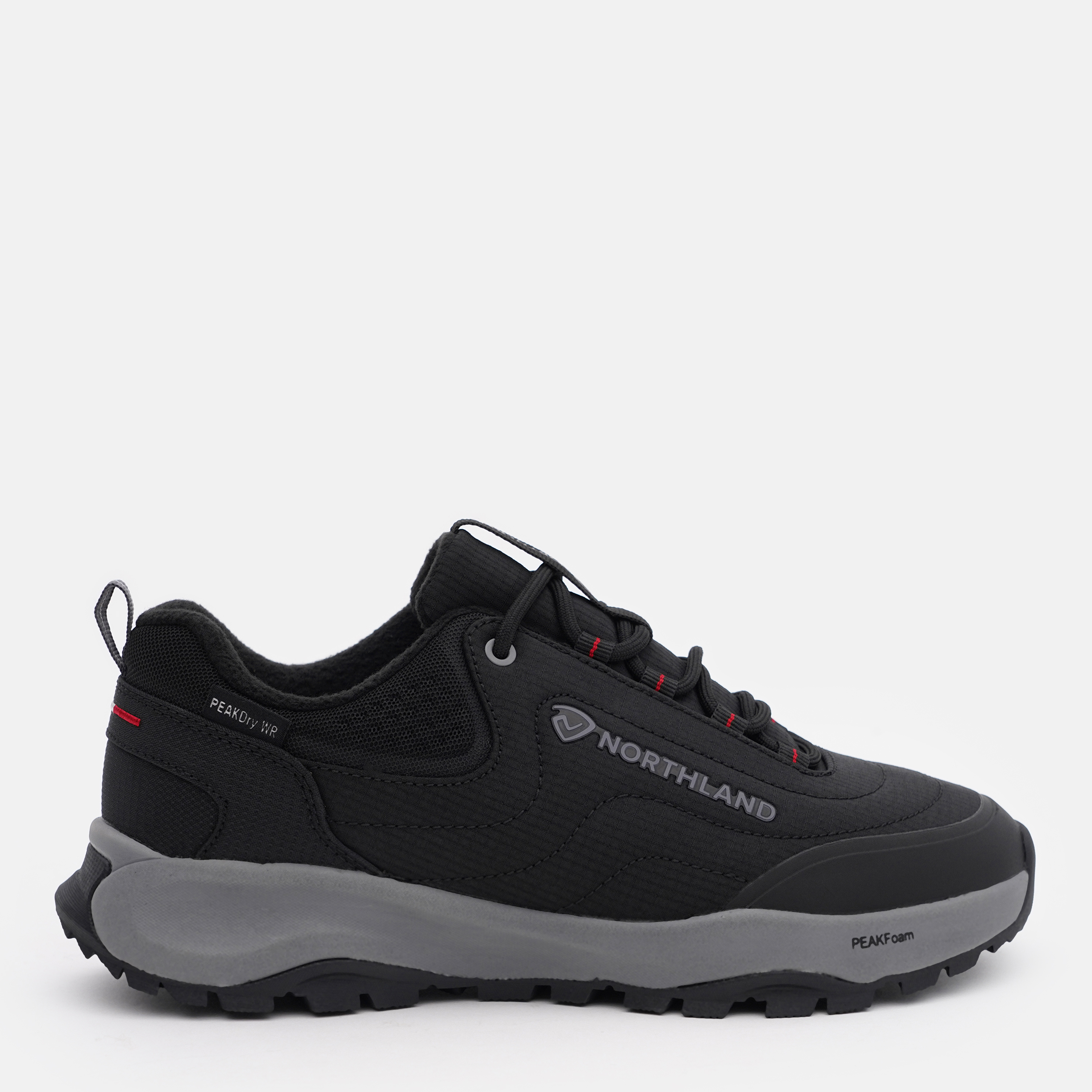 Акція на Чоловічі черевики низькі для туризму Northland Fels Nylon Low Men'S Low Shoes 116260-BH 43 27 см Чорний/Червоний від Rozetka