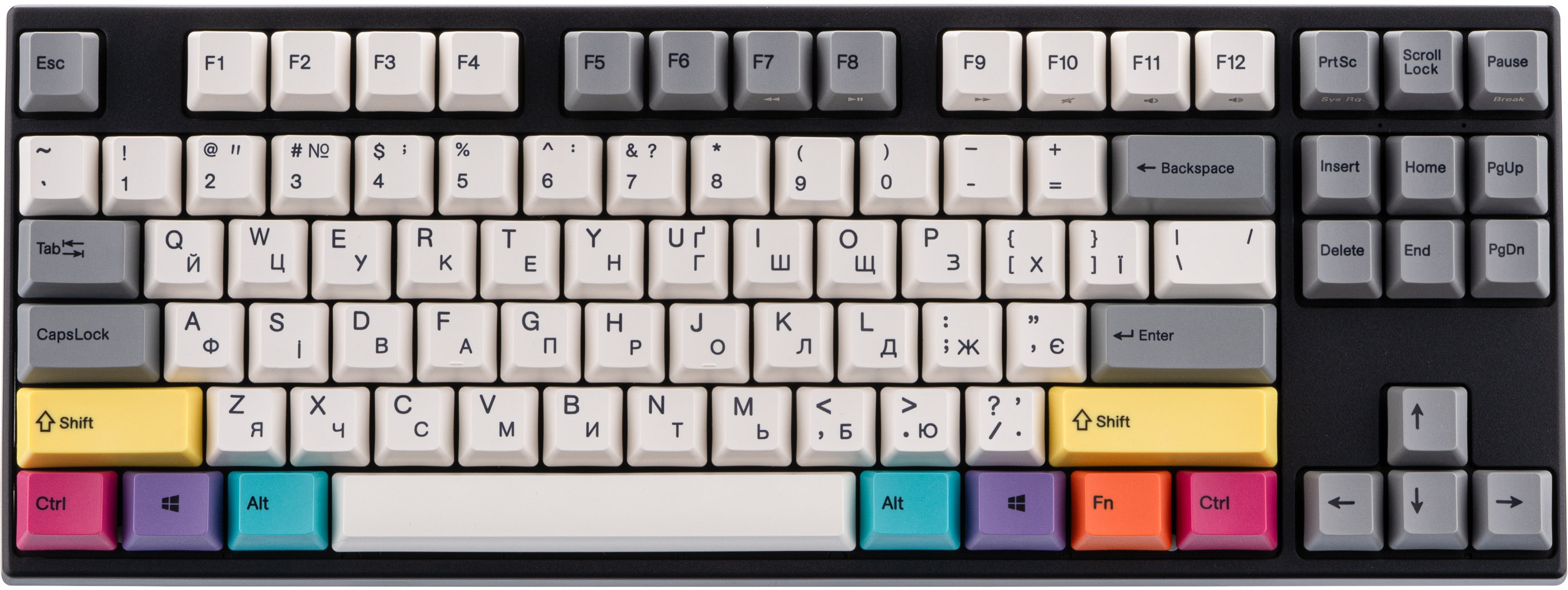 Клавиатура проводная Varmilo VEA87 CMYK 87Key Cherry Mx Red USB