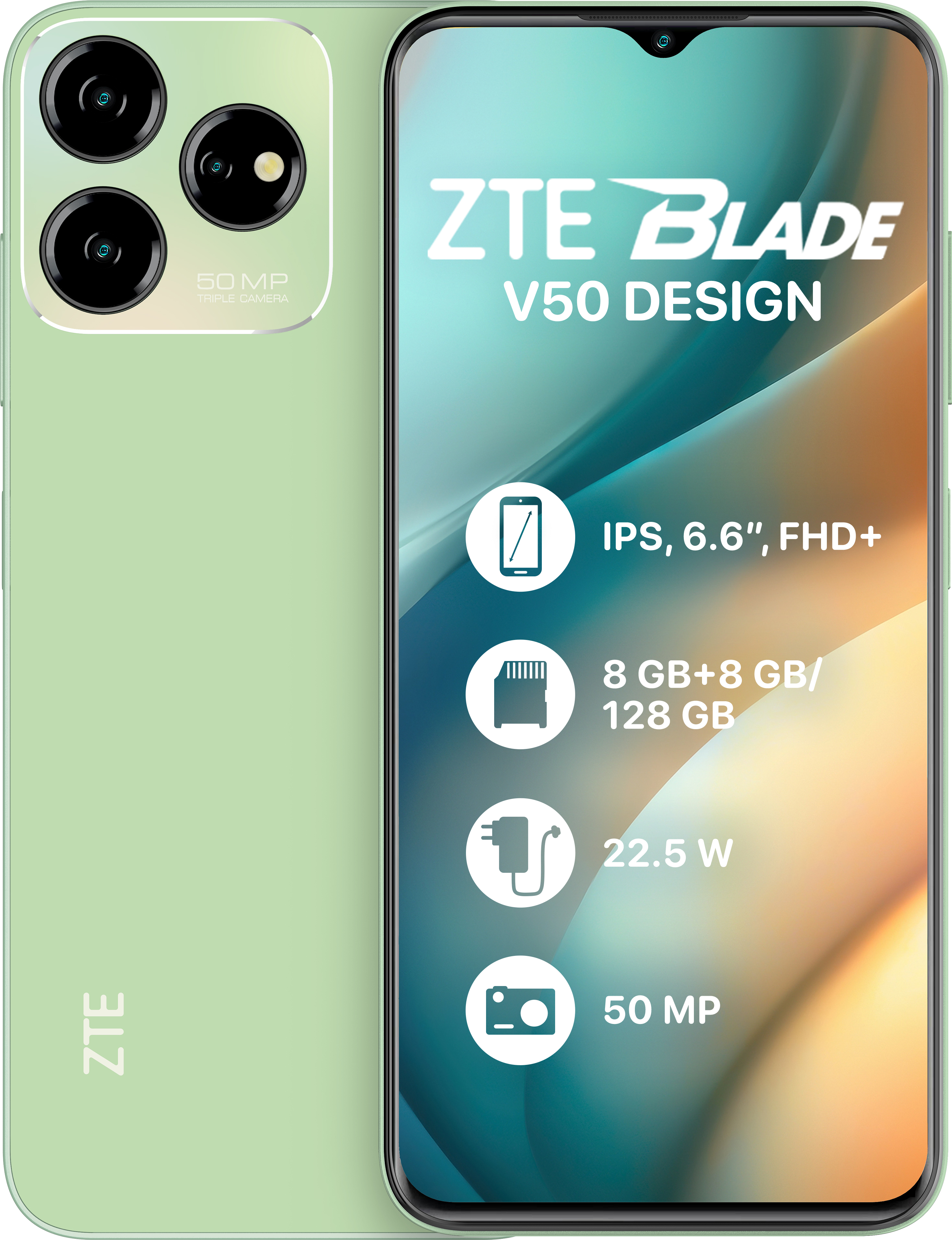 Отзывы о Мобильный телефон ZTE Blade V50 Design 8/128GB Beach Green  (1011473) | ROZETKA