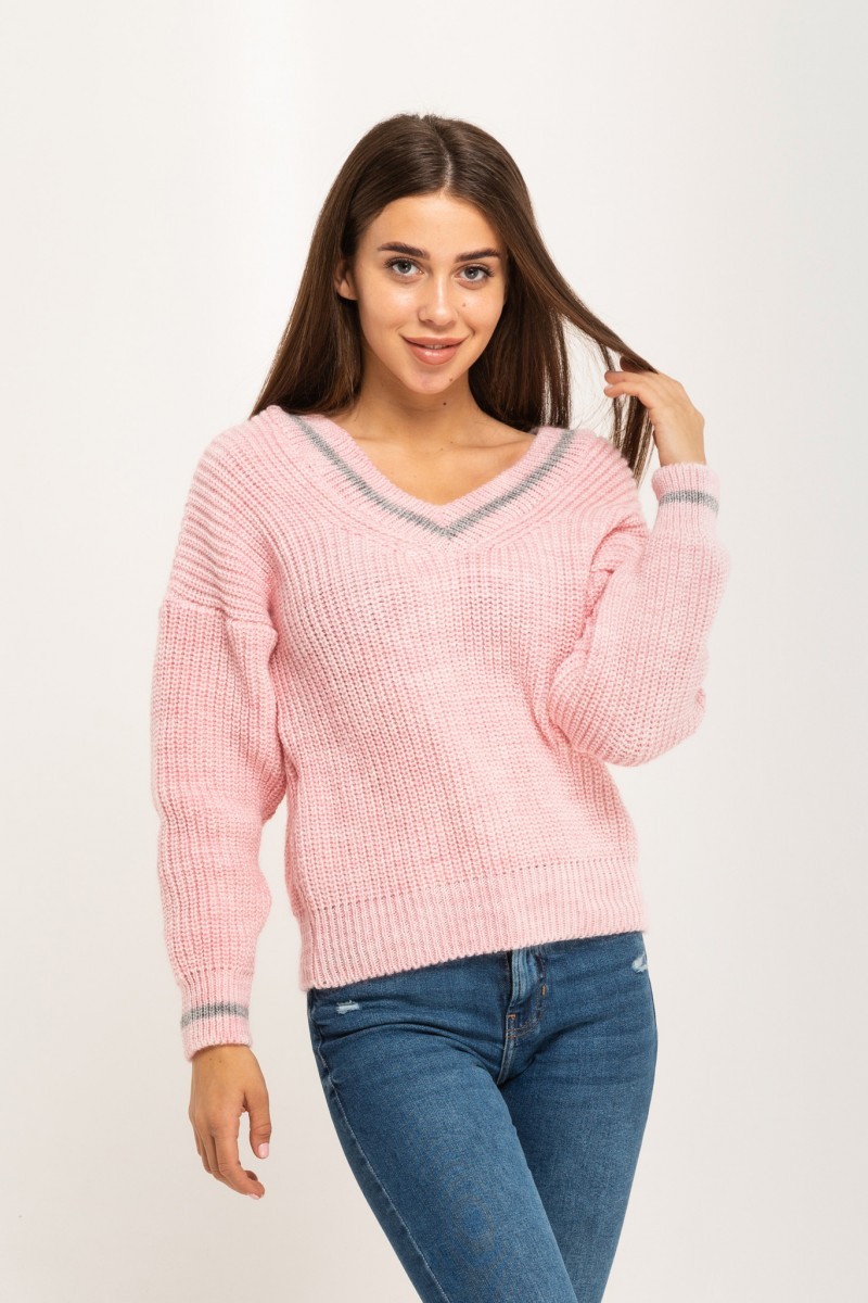 

Розовый теплый свитер Pawa универсальный (S/L) розовый 43403631